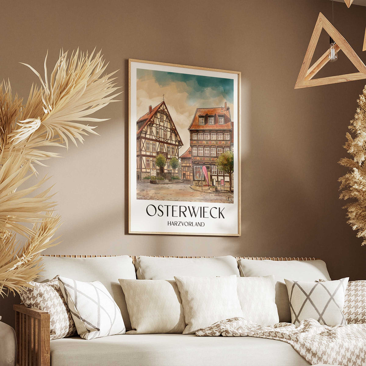 osterwieck-harzvorland-deutschland-poster-aquarell