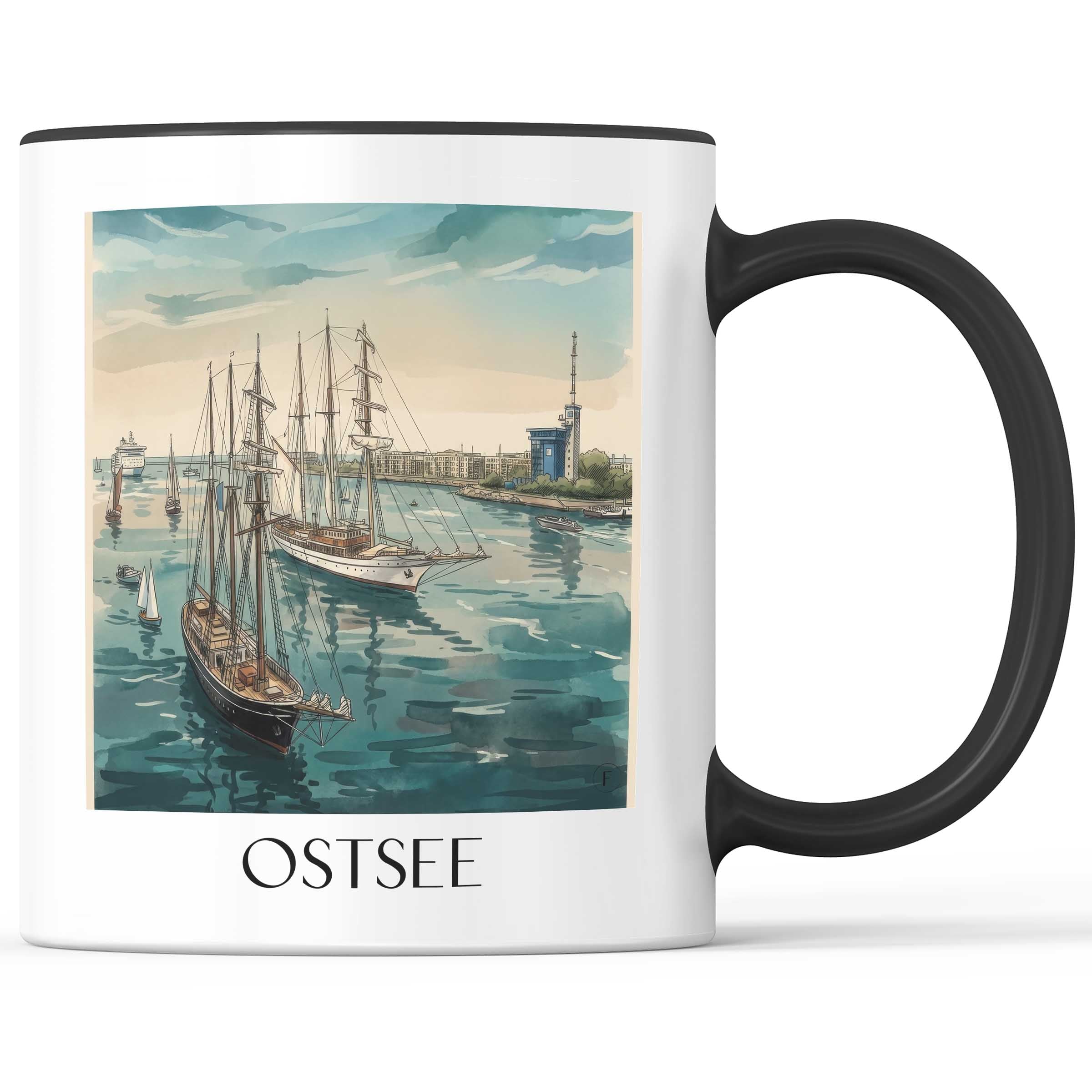 ostsee-rostock-deutschland-kaffeebecher-aquarell