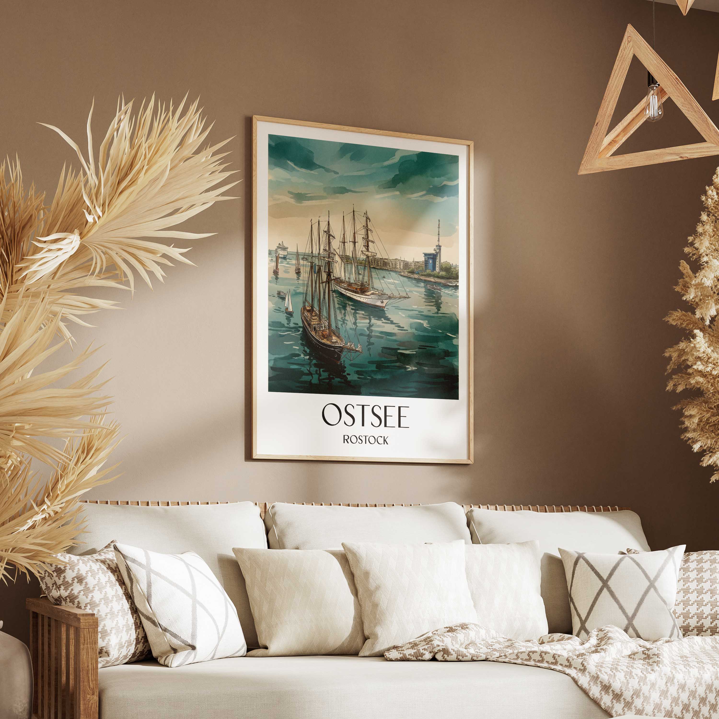 ostsee-rostock-deutschland-poster-aquarell