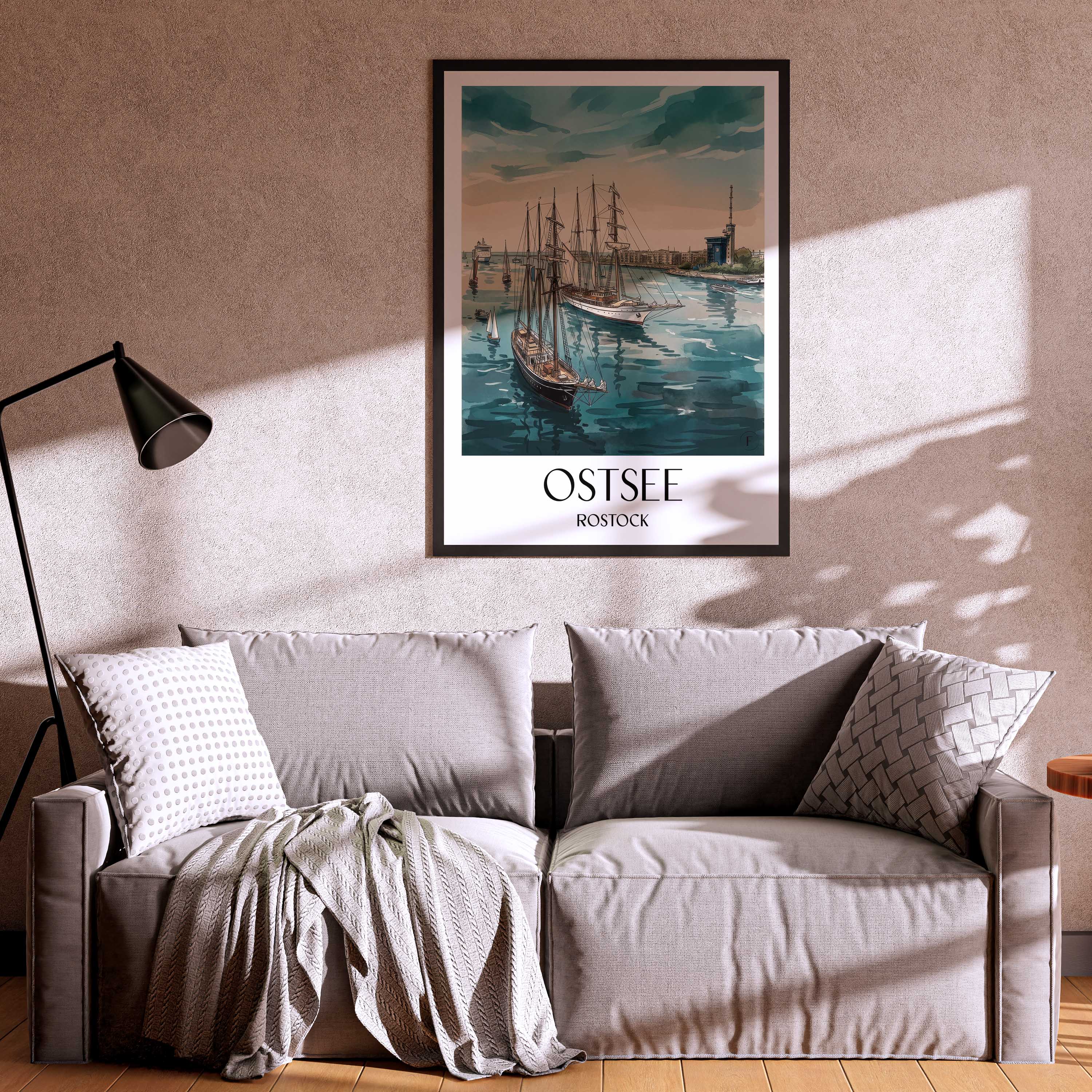 ostsee-rostock-deutschland-poster-aquarell