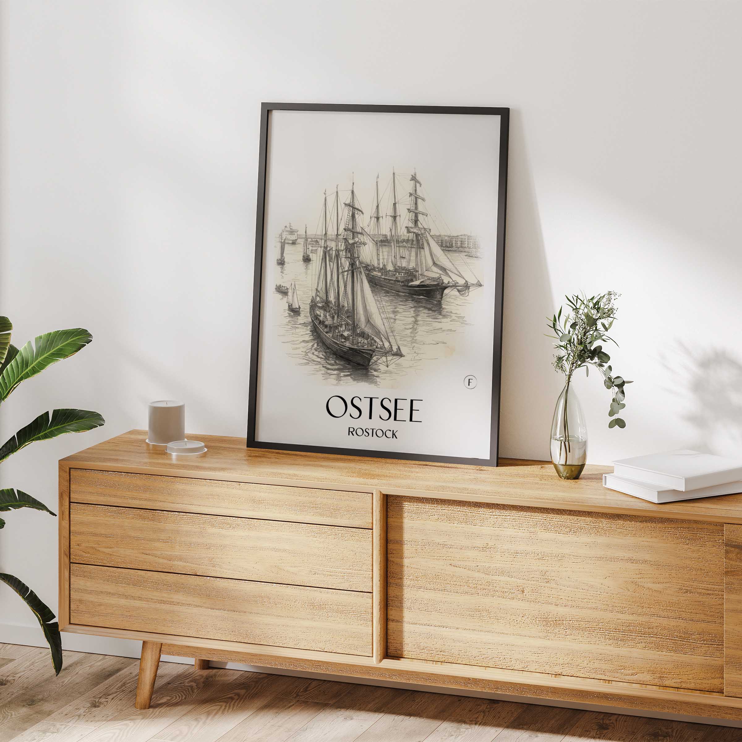 ostsee-rostock-deutschland-poster-bleistift-zeichnung-drawing