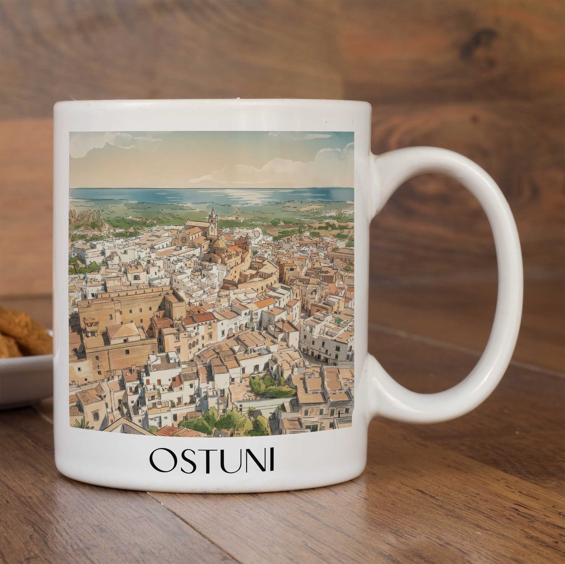 ostuni-apulien-italien-kaffeebecher-aquarell