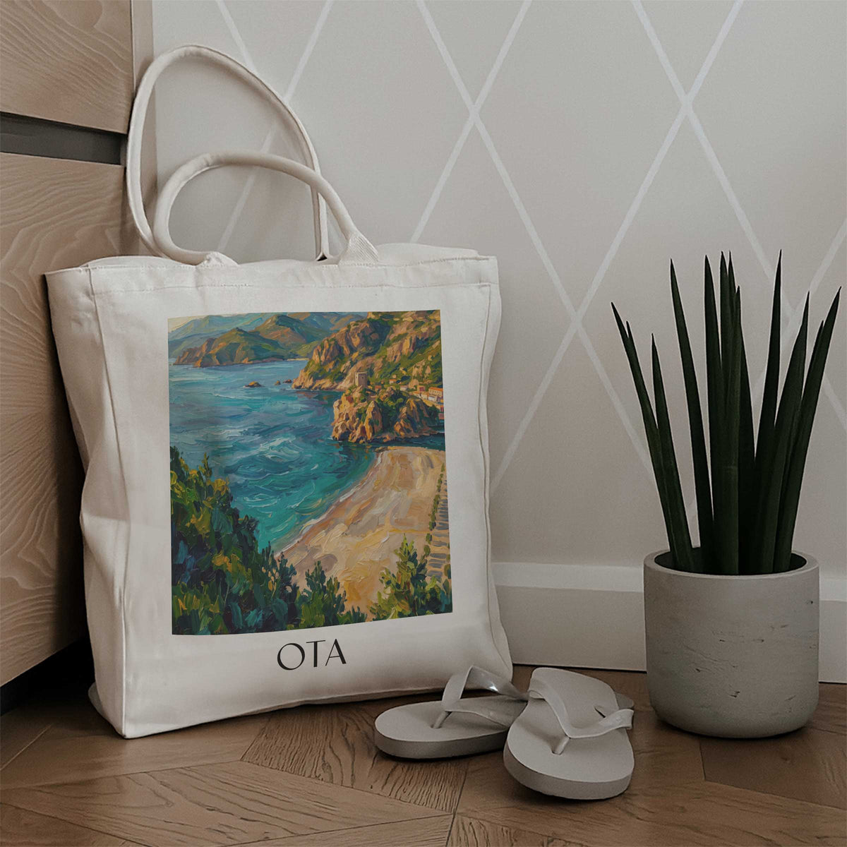 ota-korsika-frankreich-einkaufstasche-oil-painting-oelgemaelde