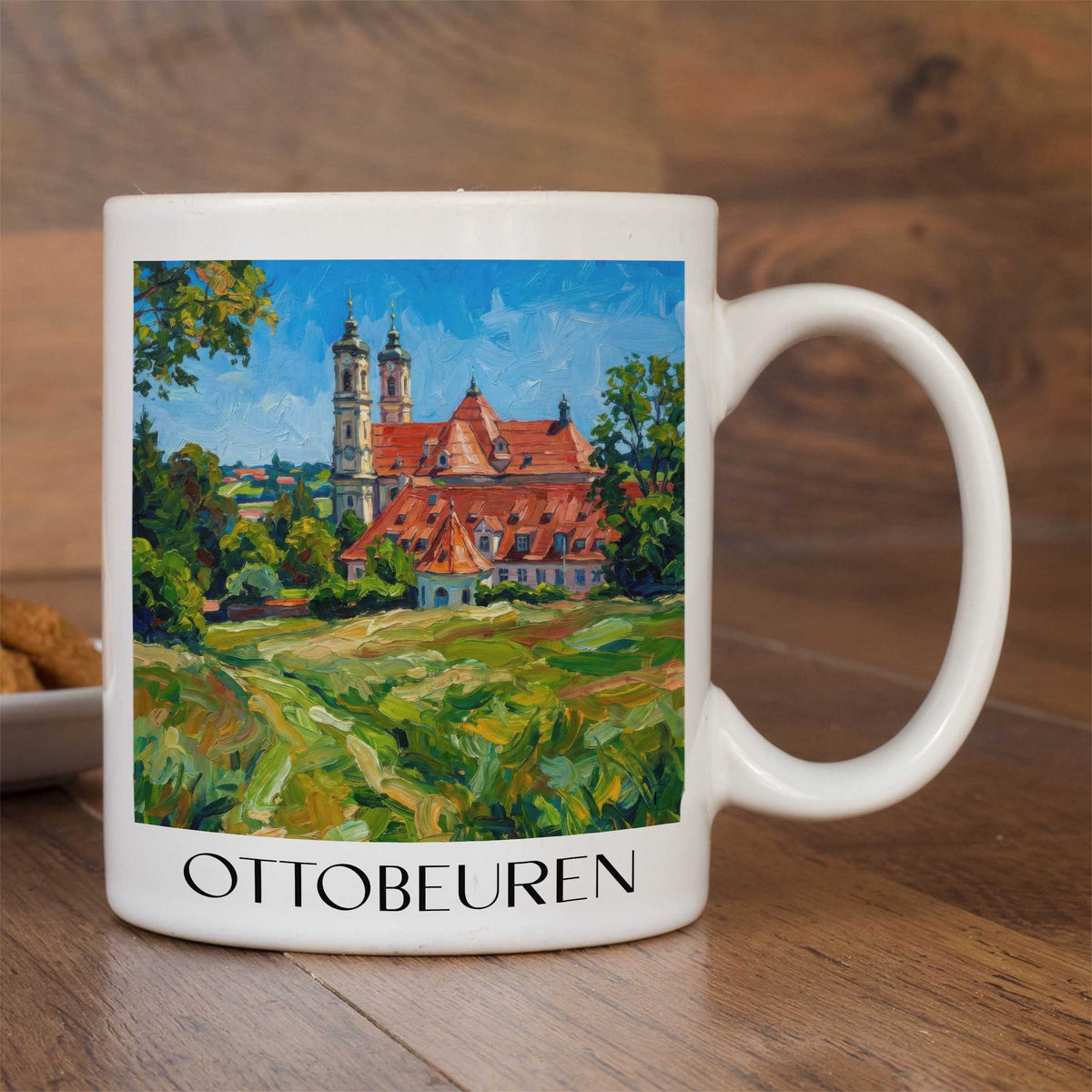 ottobeuren-unterallgäu-deutschland-kaffeebecher-oil-painting-oelgemaelde