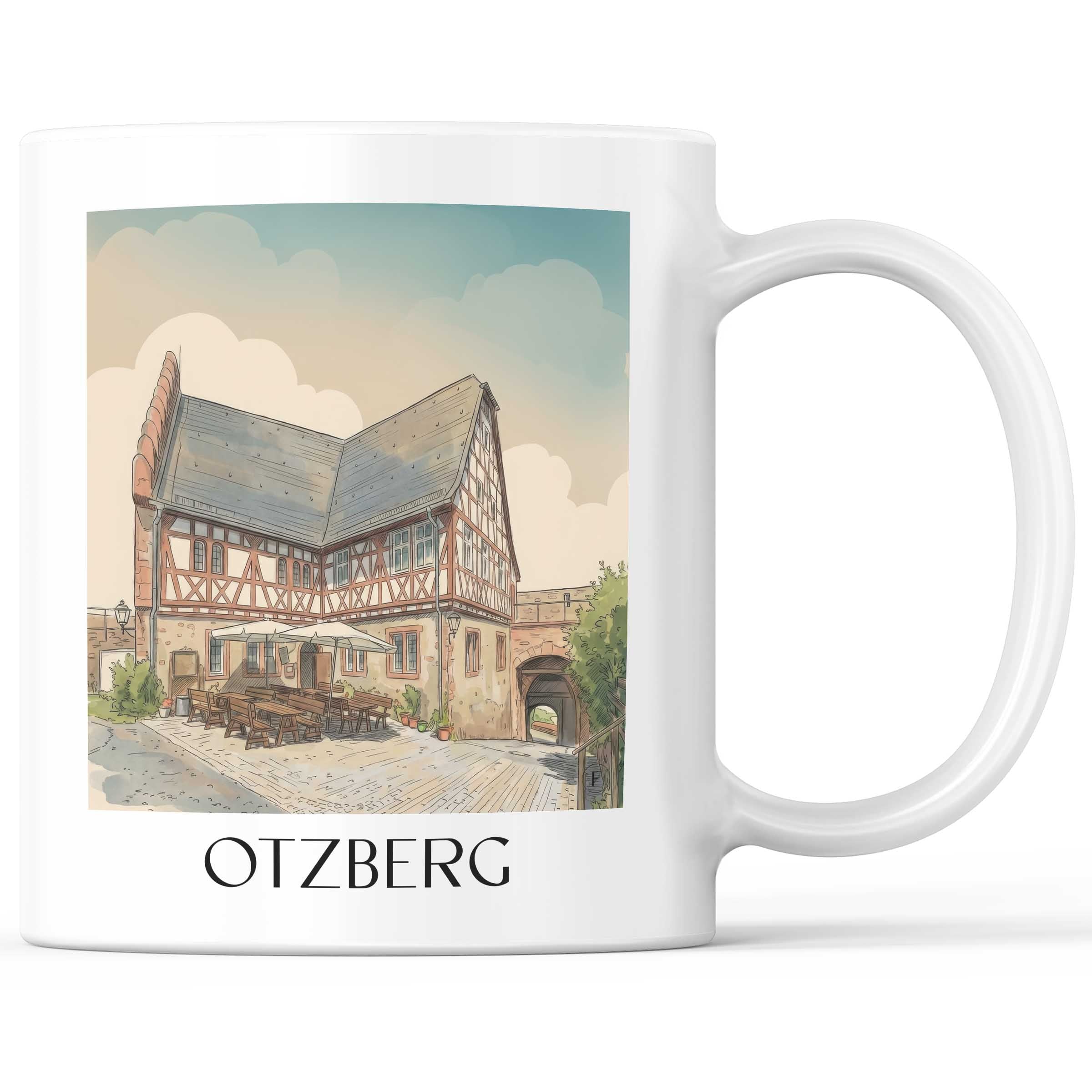 otzberg-odenwald-deutschland-kaffeebecher-aquarell