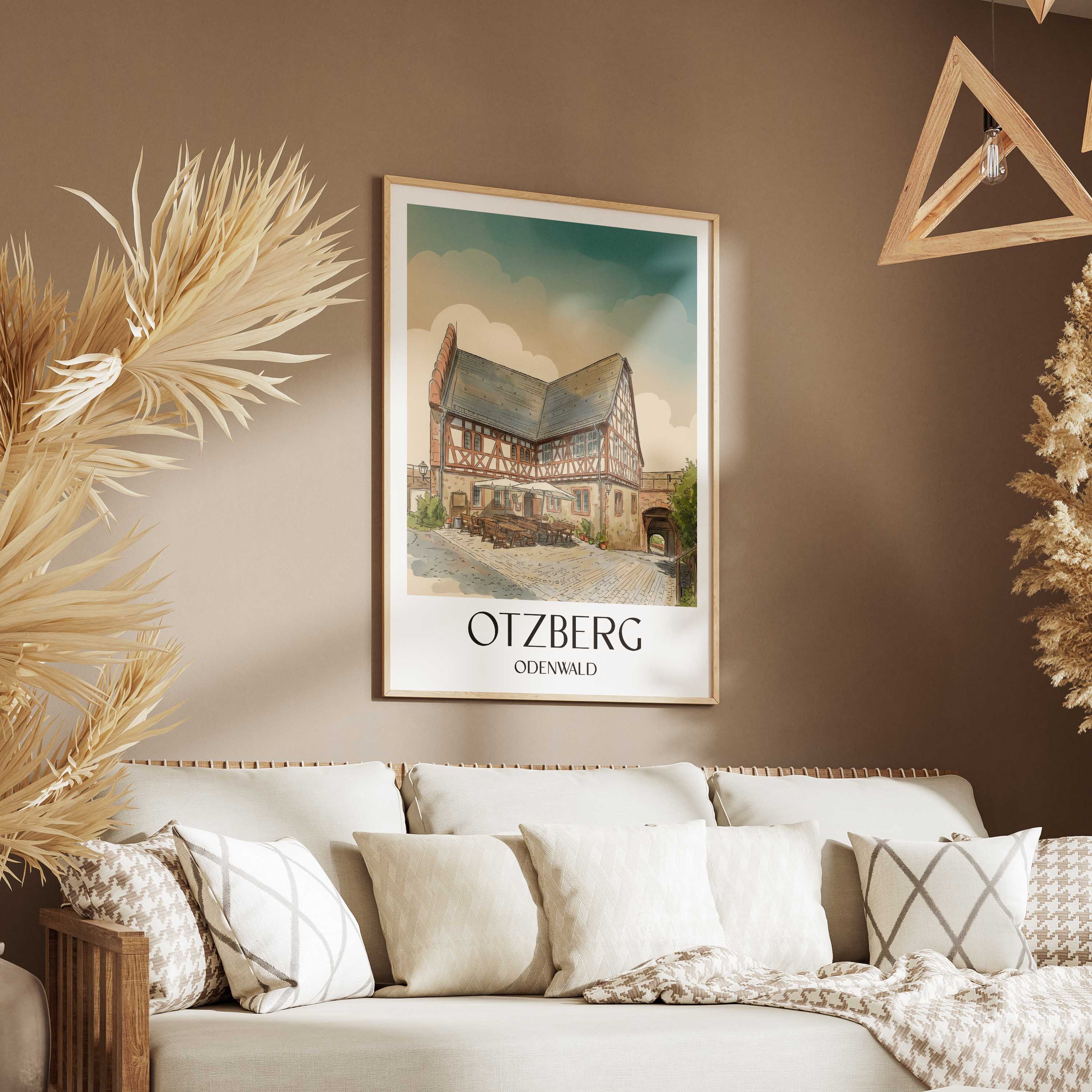 otzberg-odenwald-deutschland-poster-aquarell
