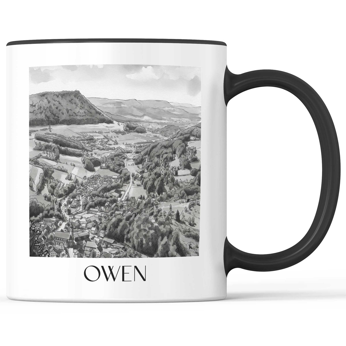 owen-deutschland-kaffeebecher-aquarell-schwarz-weiss