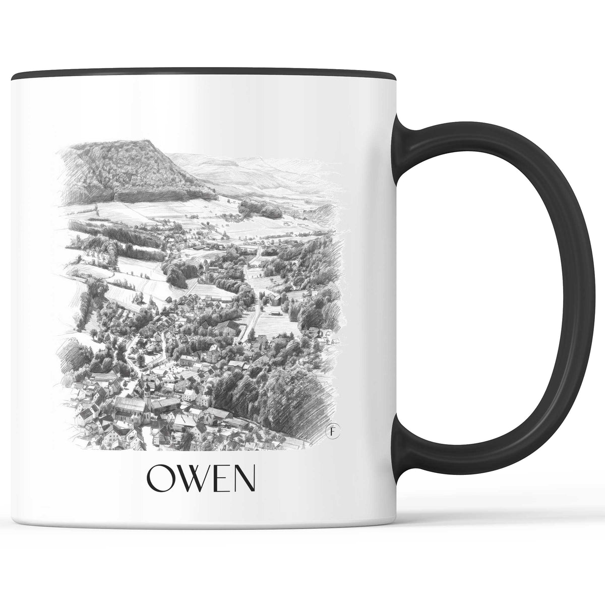 Owen - Deutschland Becher - Kaffeetasse im Zeichnung Stil - favplace