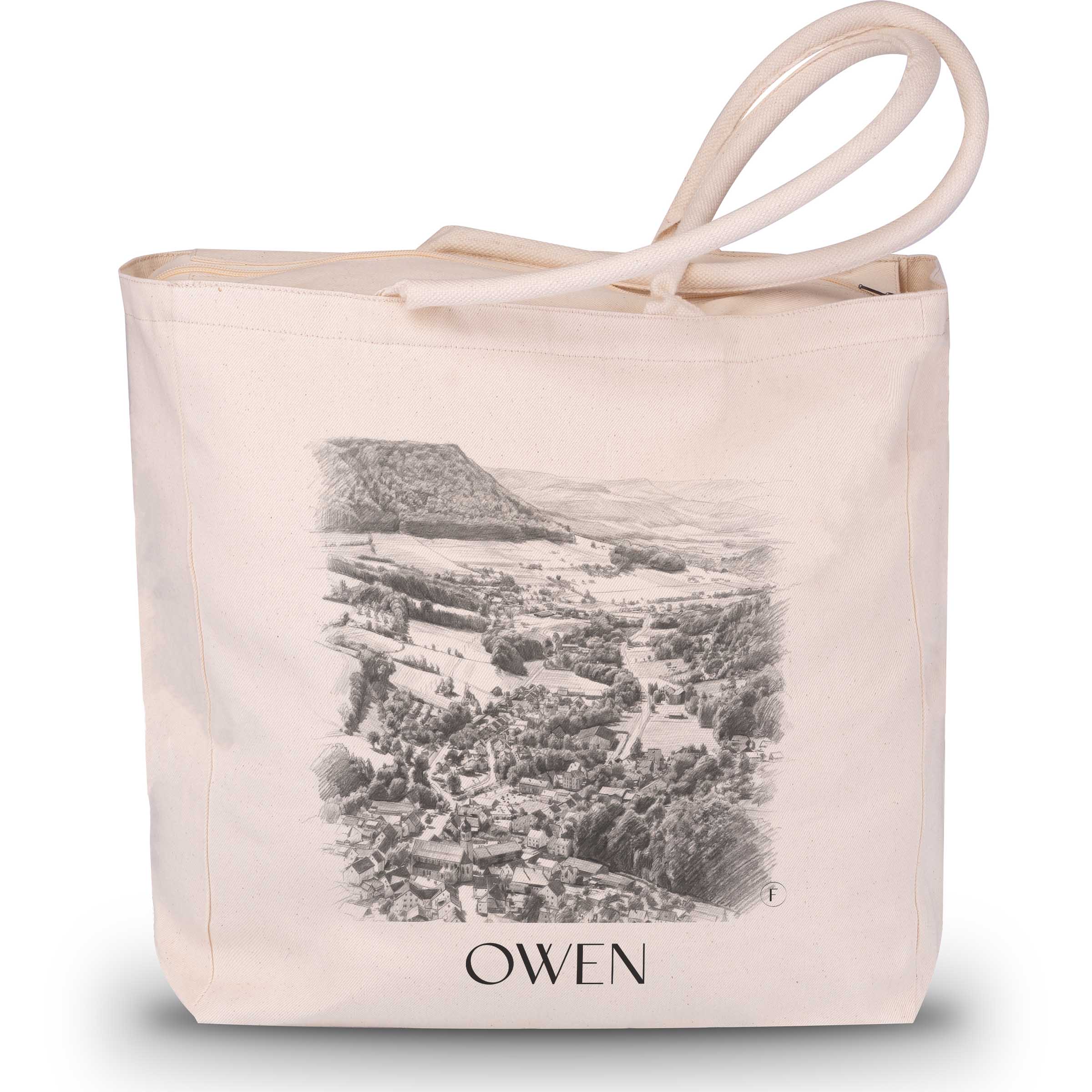 Owen - Germany Tote Bag - Drawing Style Shopping Bag