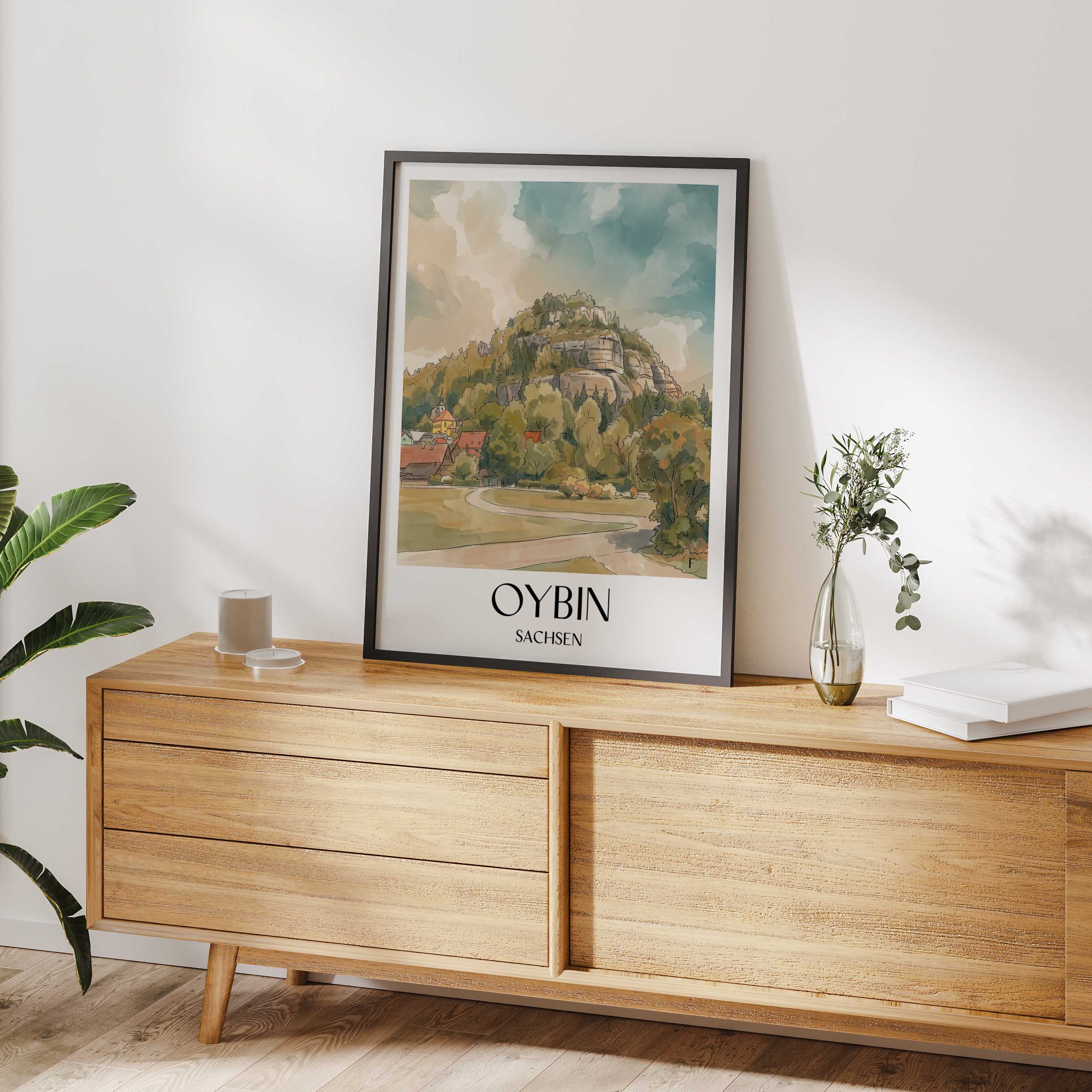 oybin-sachsen-deutschland-poster-aquarell
