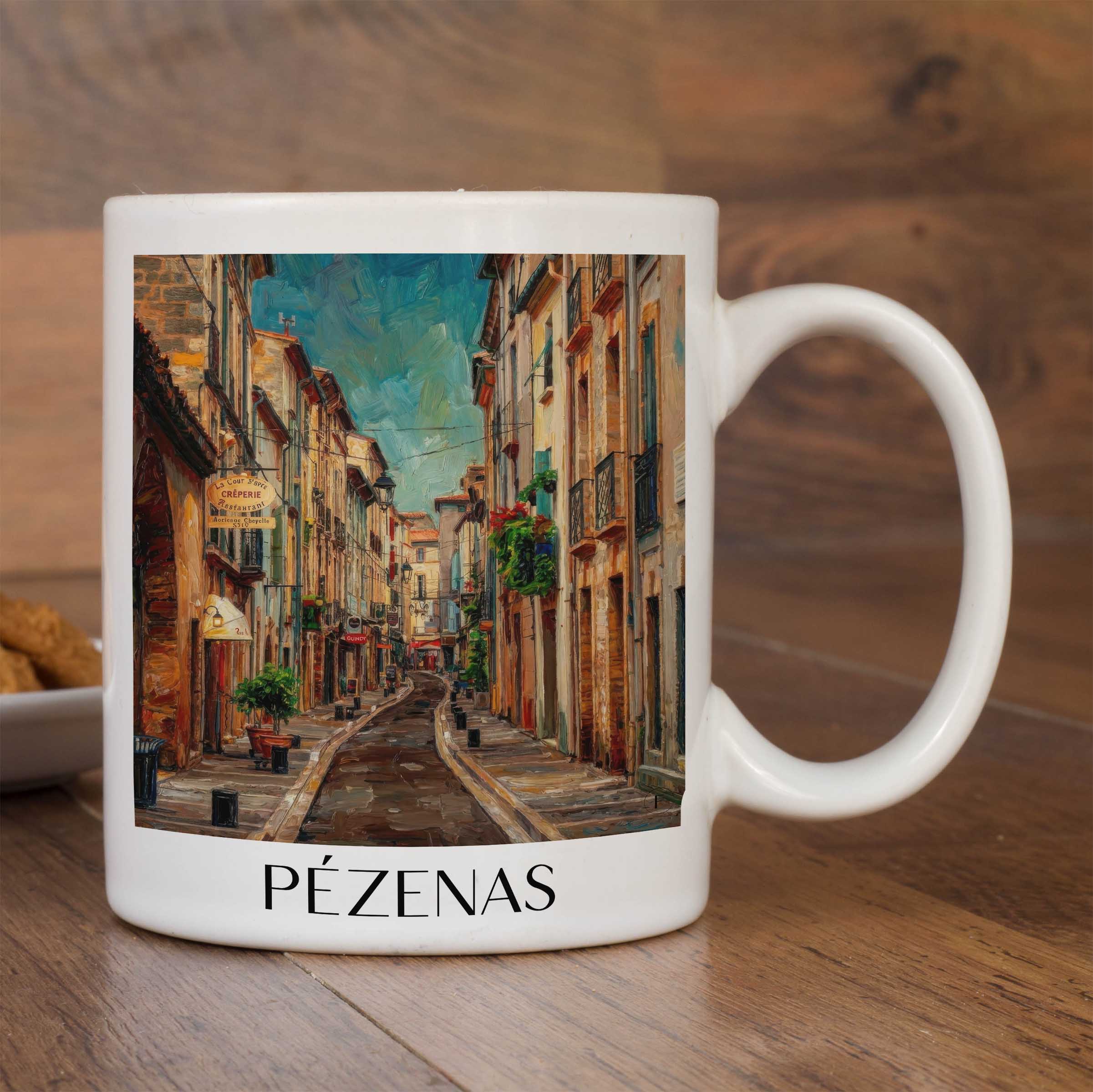 pézenas--okzitanien-frankreich-kaffeebecher-oil-painting-oelgemaelde