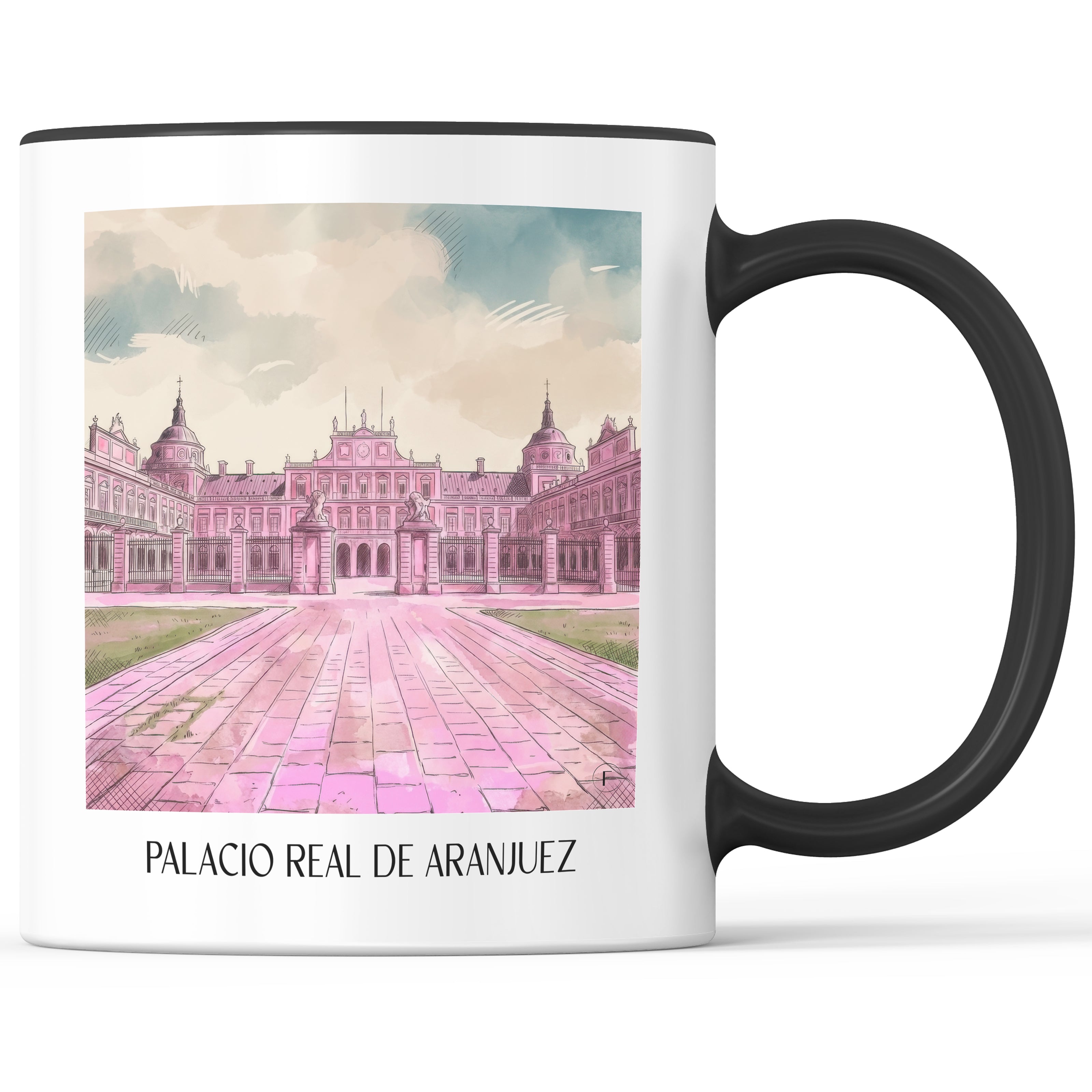palacio-real-aranjuez-spanien-kaffeebecher-aquarell-pink-rosa