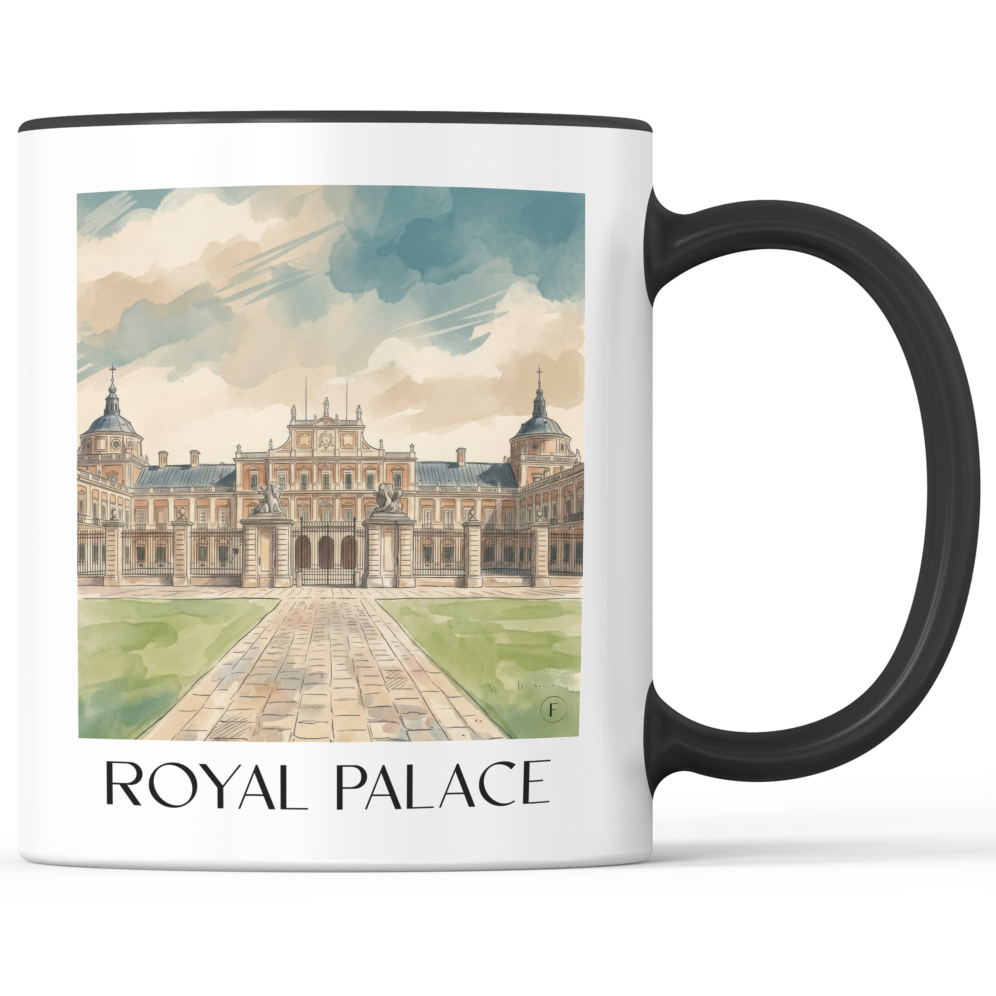 Palacio Real Kaffeebecher - Aranjuez - Spanien Becher - Kaffeetasse im Aquarell Stil - favplace
