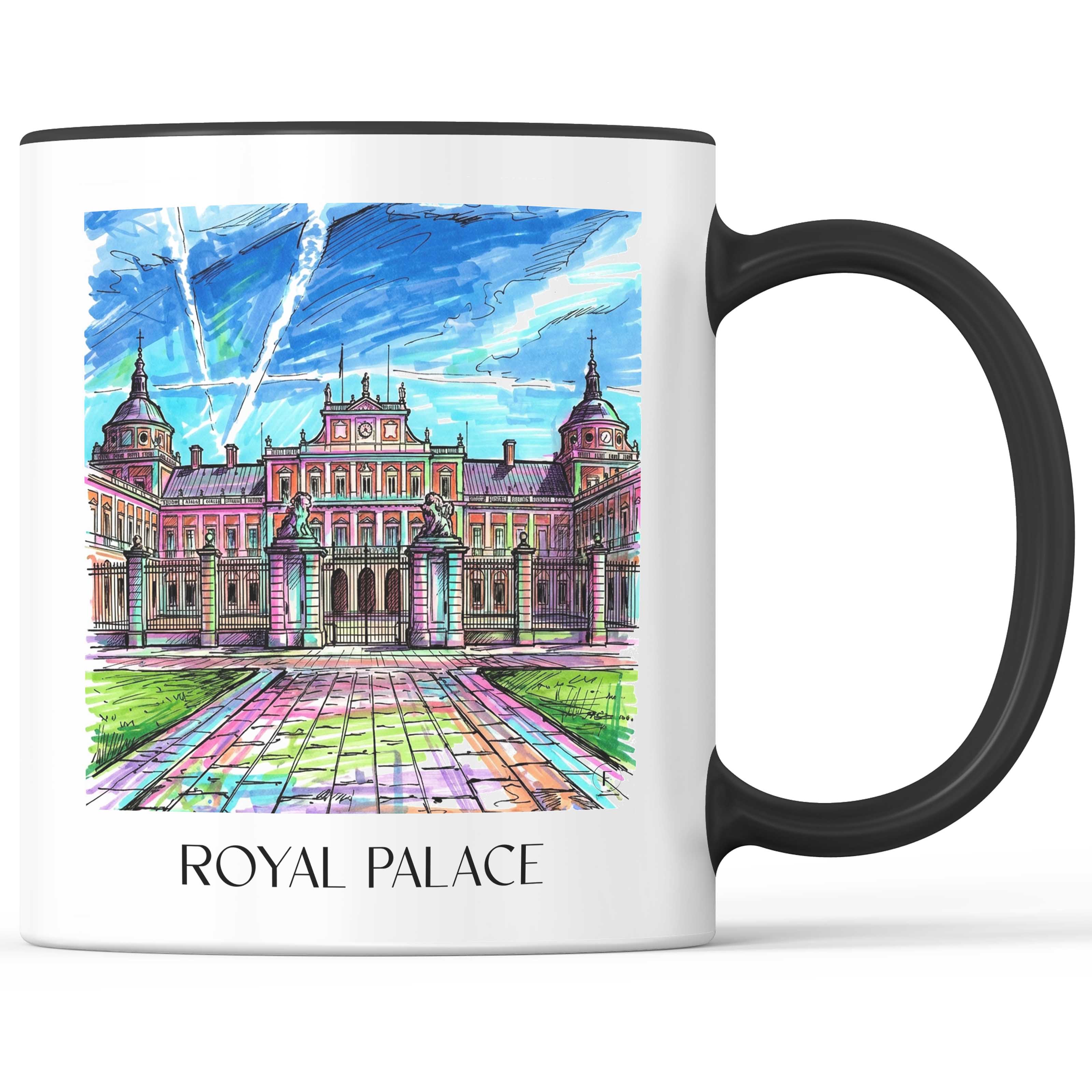 Palacio Real Kaffeebecher - Aranjuez - Spanien Becher - Kaffeetasse im Tag Graffiti Stil - favplace