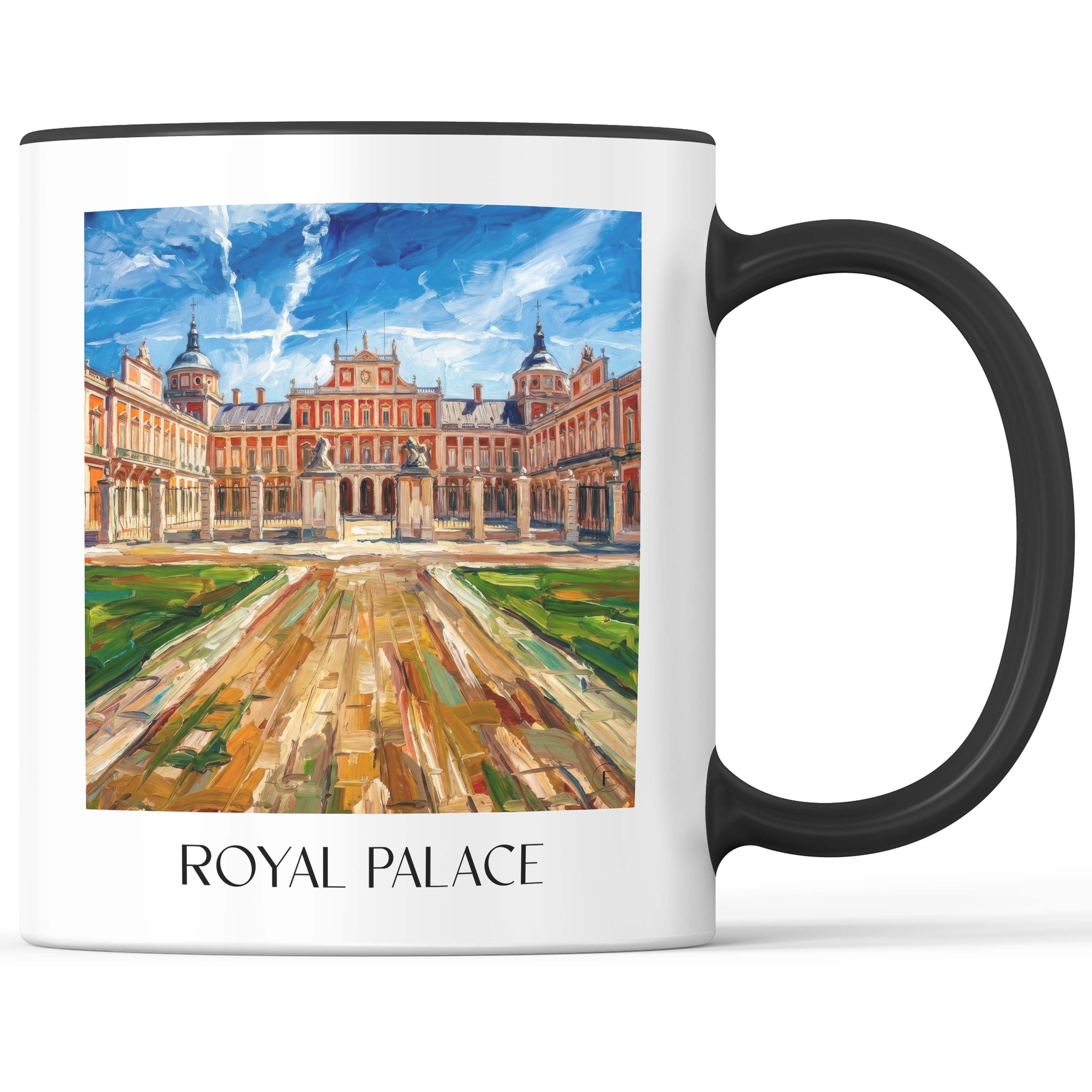 Palacio Real Kaffeebecher - Aranjuez - Spanien Becher - Kaffeetasse im Ölgemälde Stil - favplace