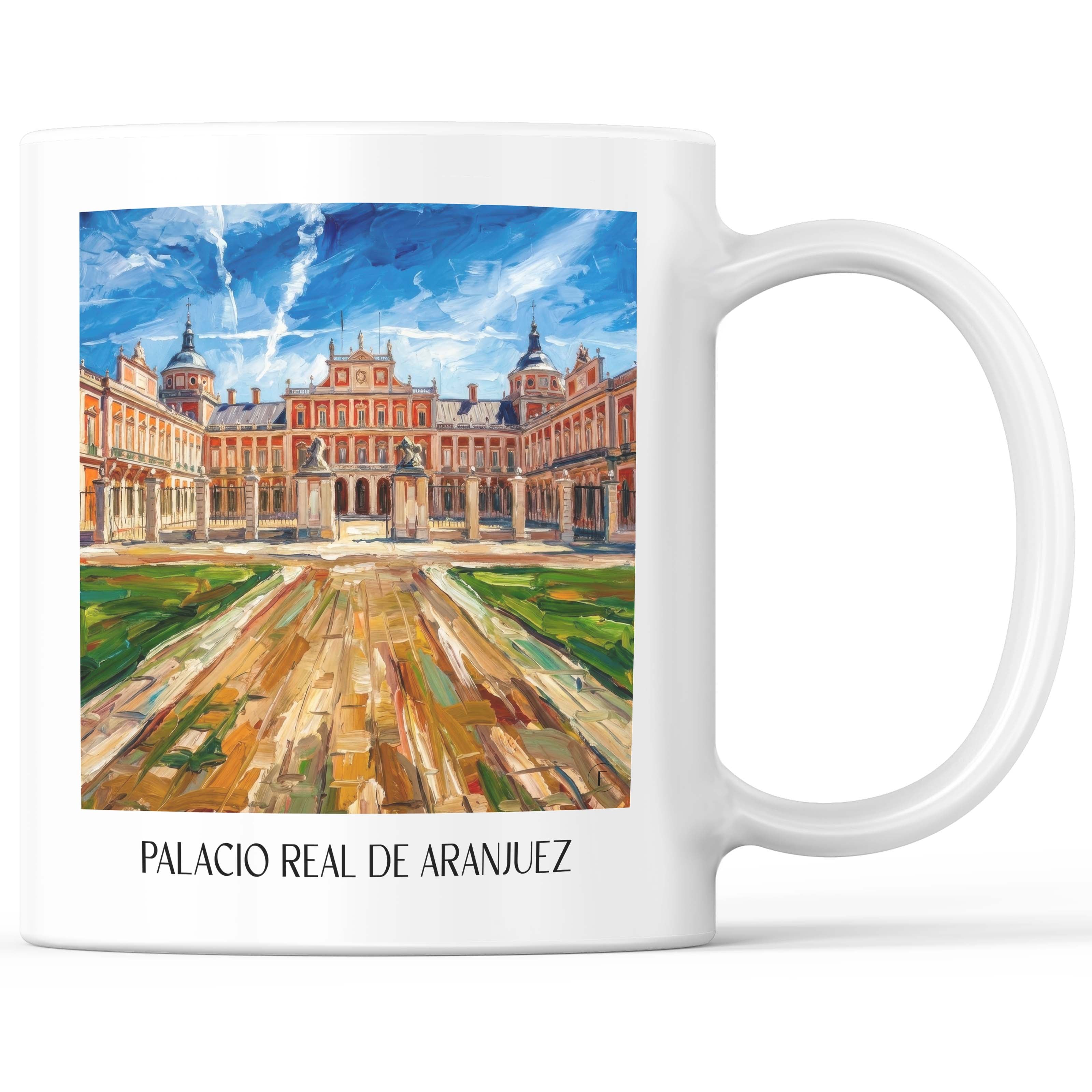 Palacio Real Kaffeebecher - Aranjuez - Spanien Becher - Kaffeetasse im Ölgemälde Stil - favplace