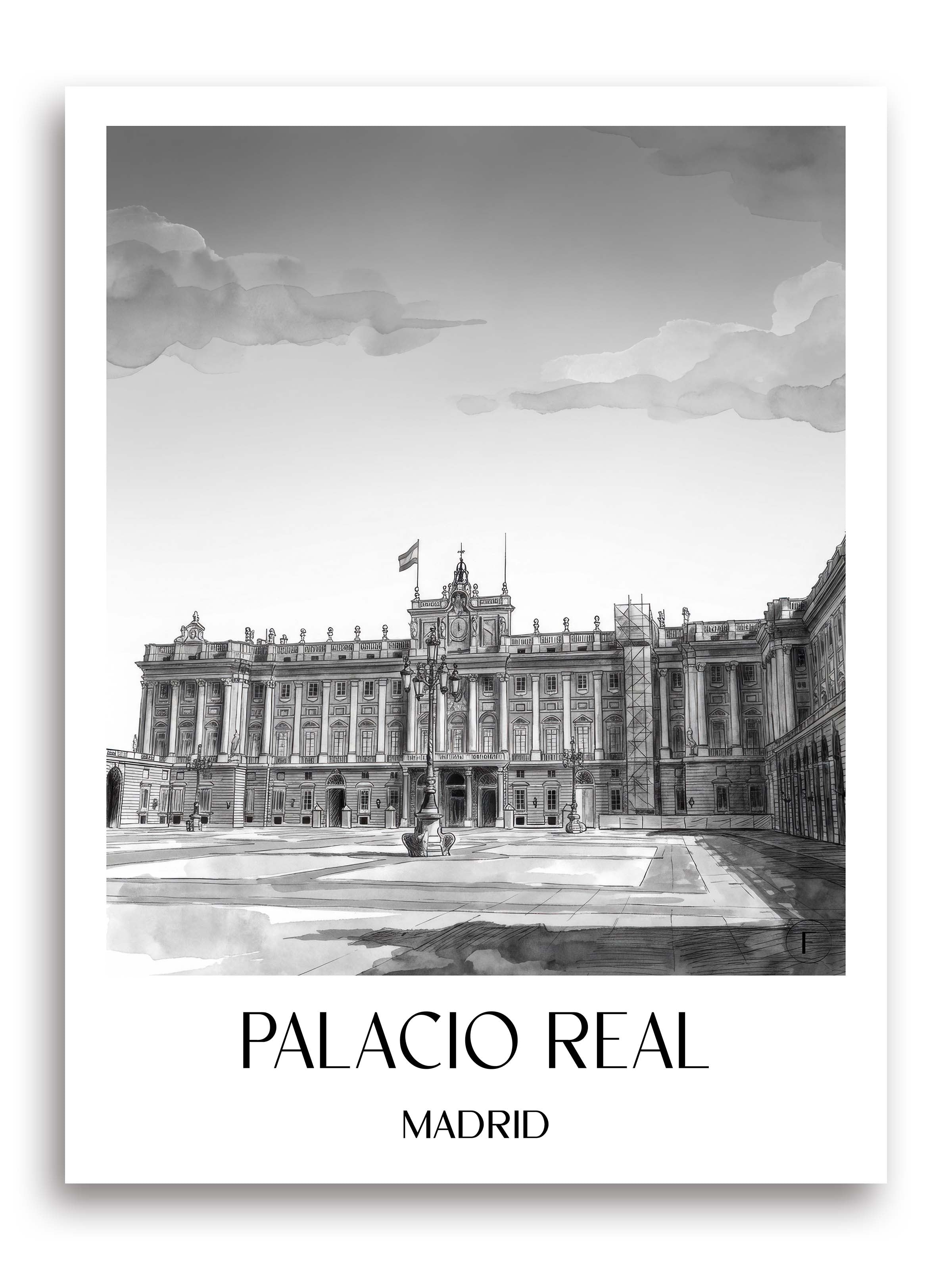 palacio-real-madrid-spanien-poster-aquarell-schwarz-weiss
