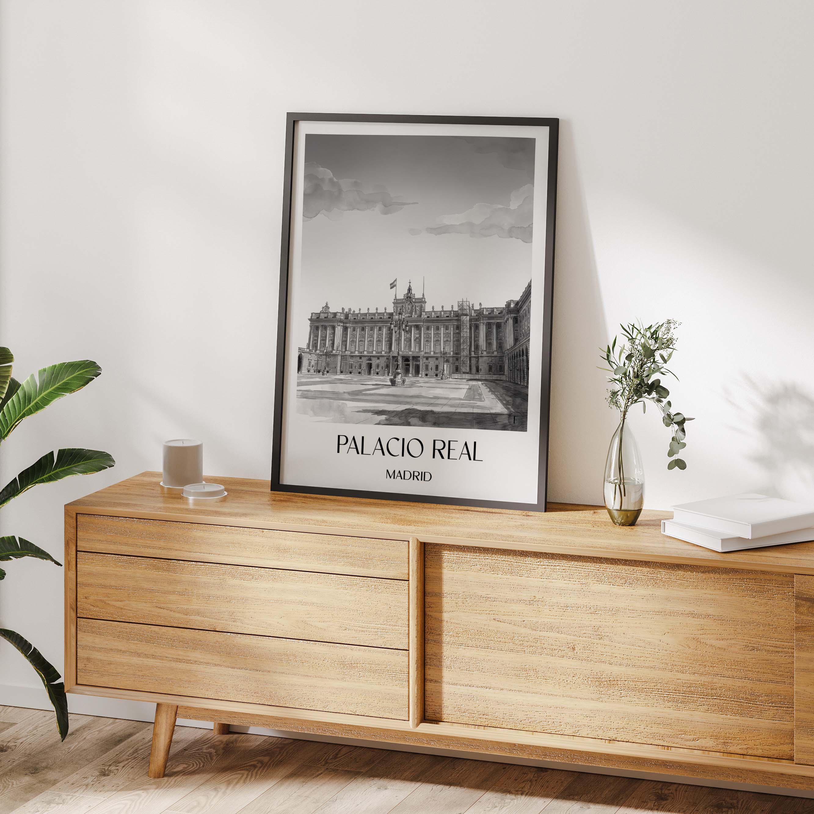 palacio-real-madrid-spanien-poster-aquarell-schwarz-weiss