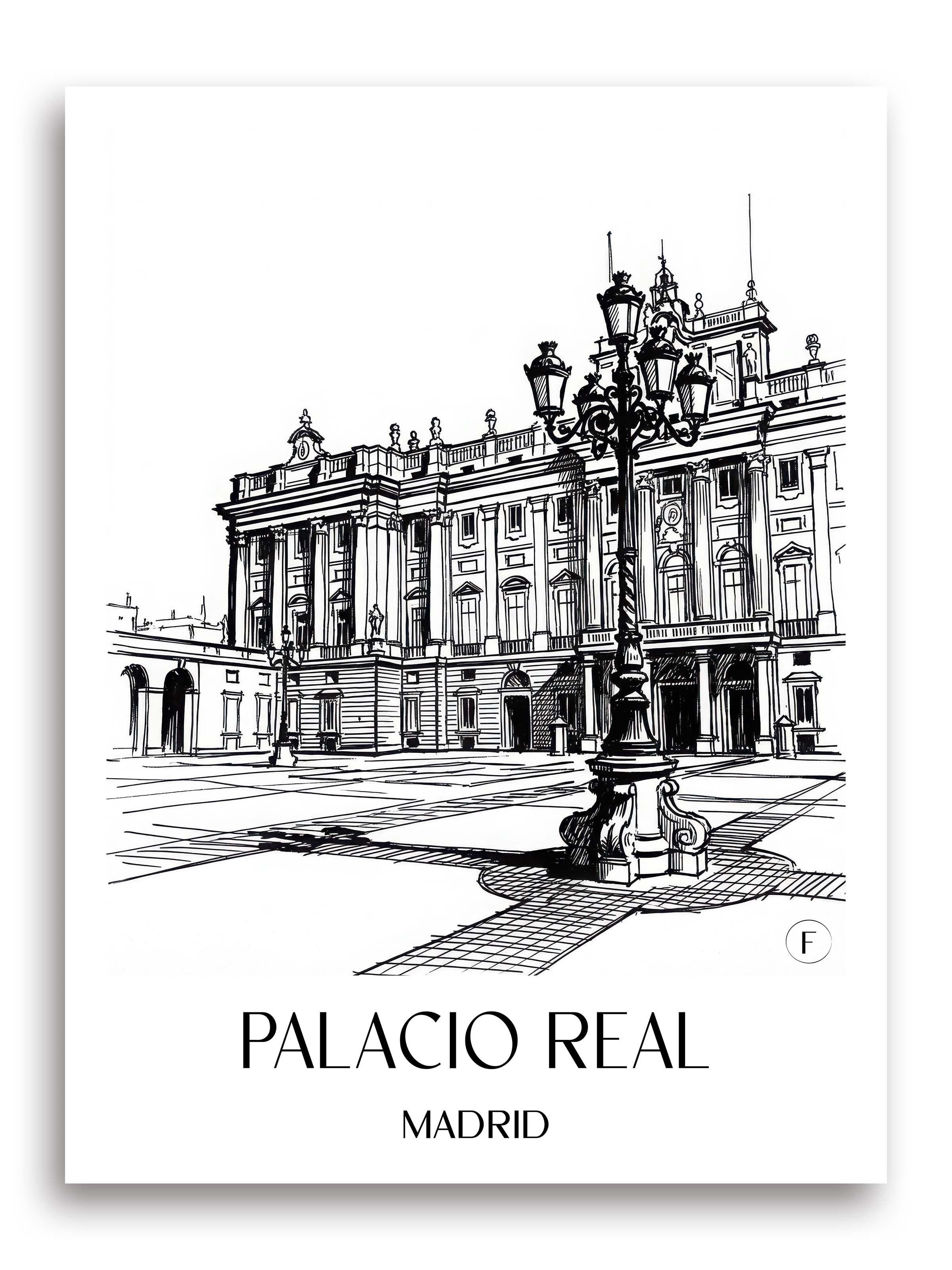 palacio-real-madrid-spanien-poster-skizze