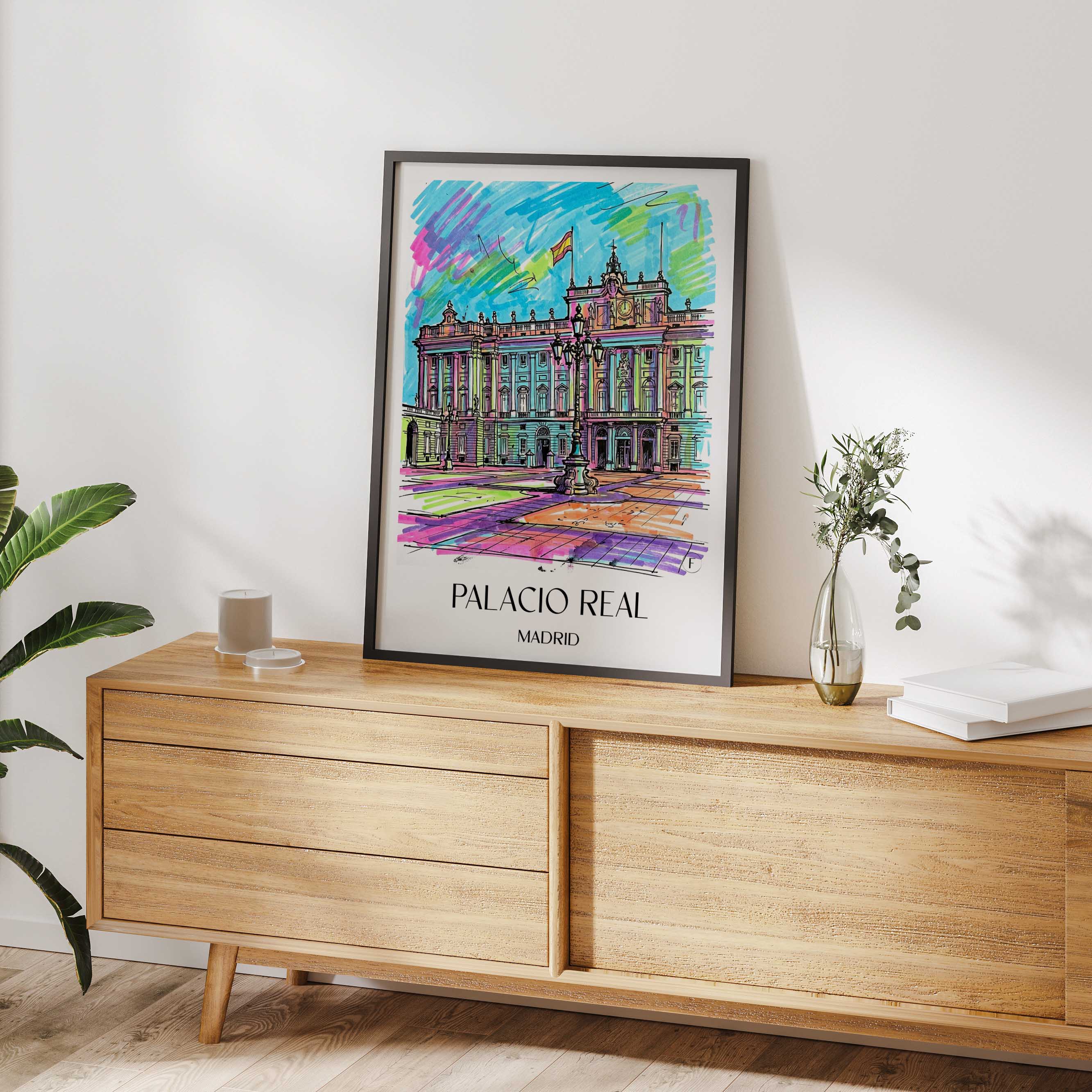 palacio-real-madrid-spanien-poster-graffiti