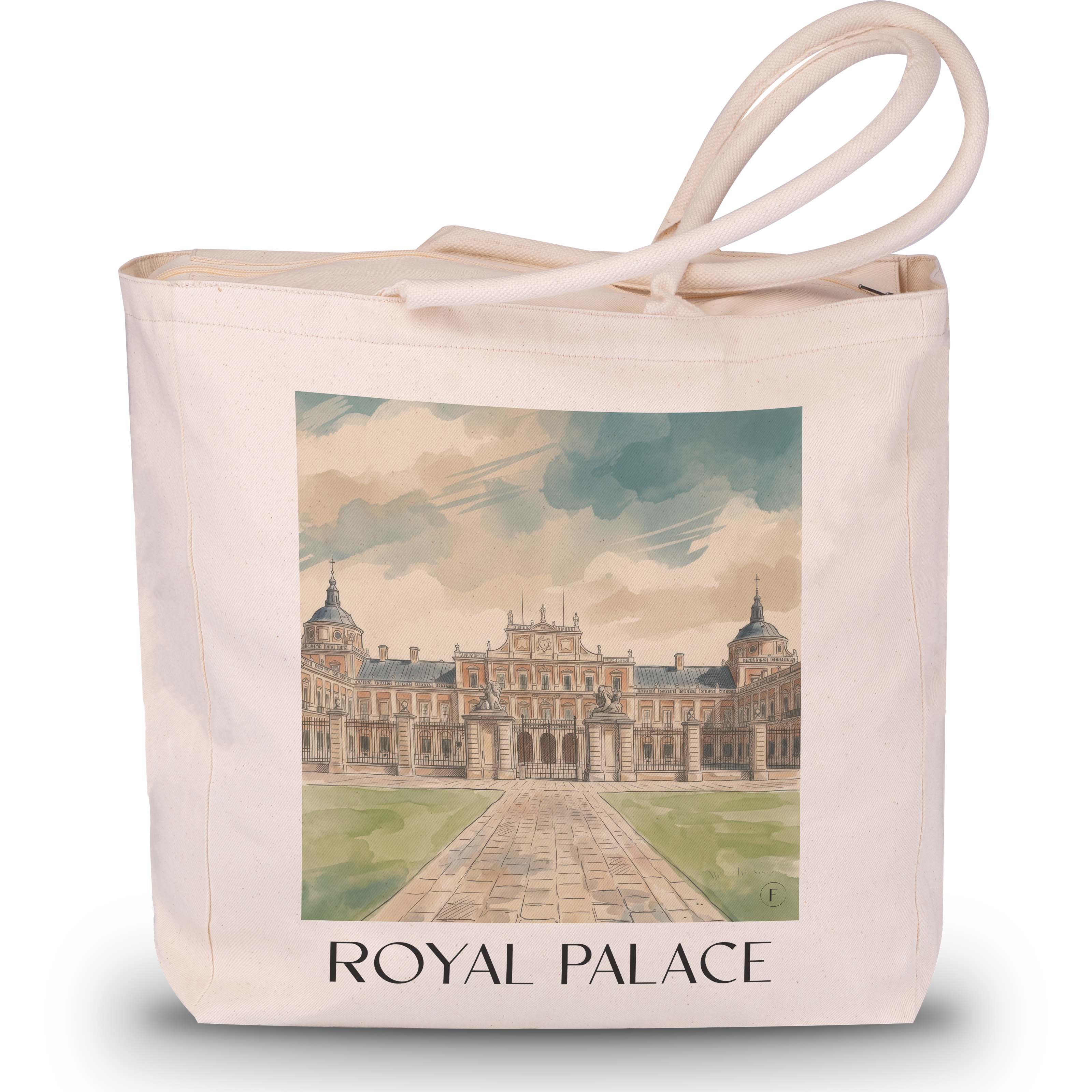 Palacio Real Shopping Tasche - Aranjuez - Spanien Tote Bag - Einkaufstasche im Aquarell Stil - favplace