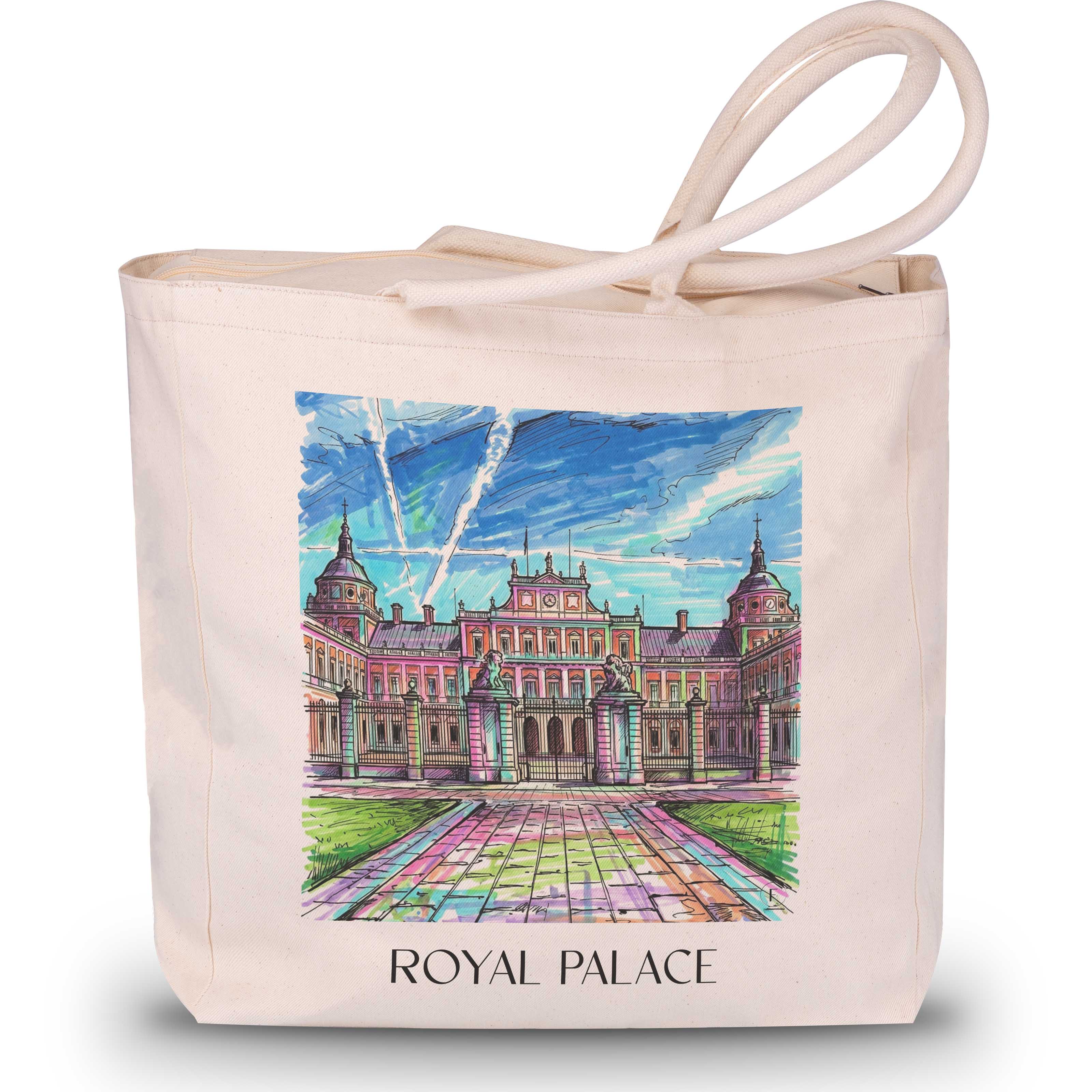 Palacio Real Shopping Tasche - Aranjuez - Spanien Tote Bag - Einkaufstasche im Tag Graffiti Stil - favplace