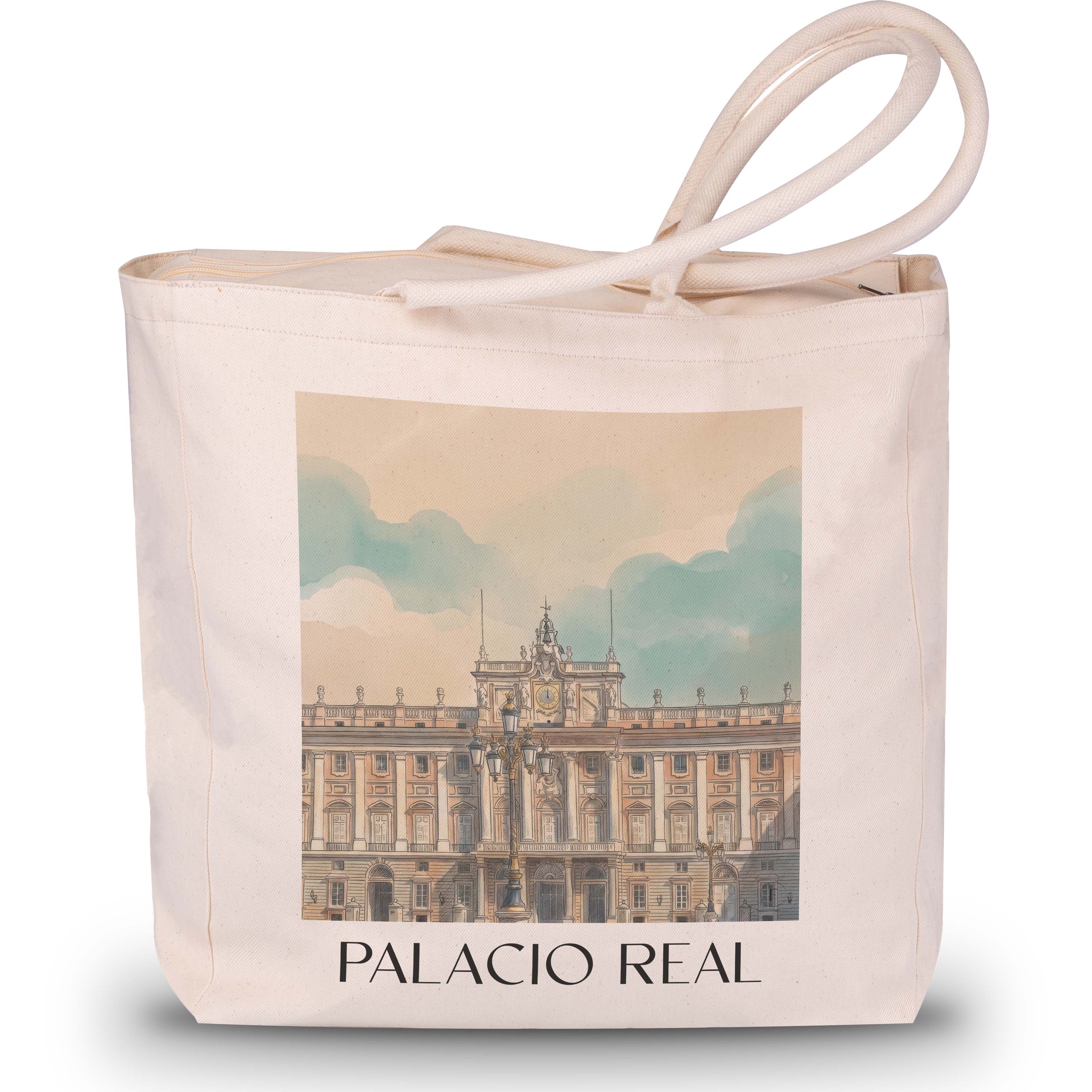 palacio-real-madrid-spanien-einkaufstasche-aquarell
