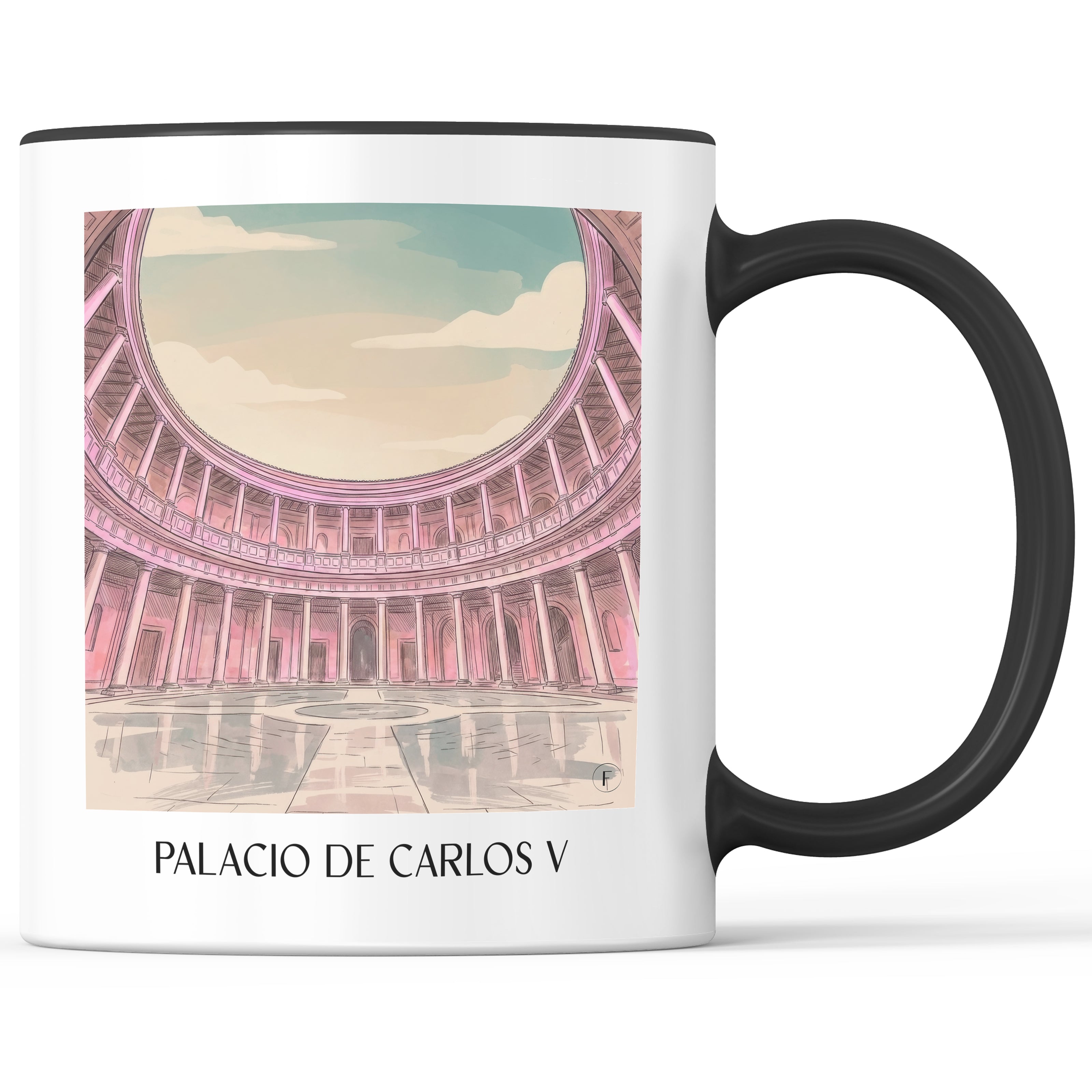 palacio-de-carlos-v-granada-spanien-kaffeebecher-aquarell-pink-rosa