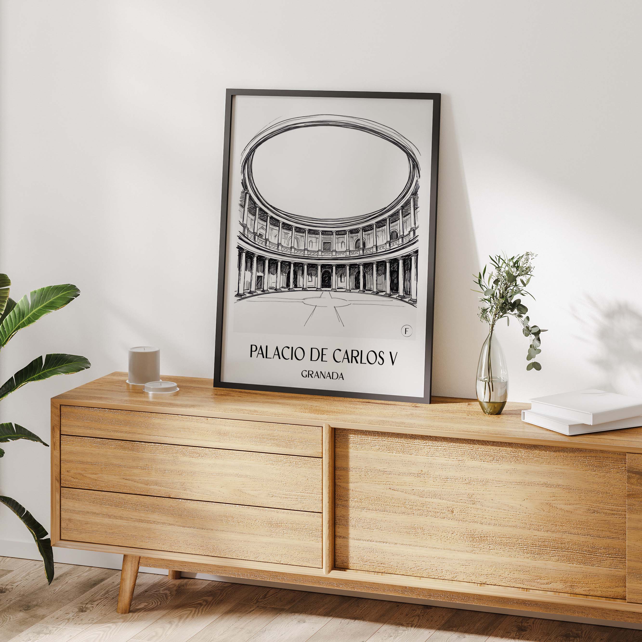 palacio-de-carlos-v-granada-spanien-poster-skizze
