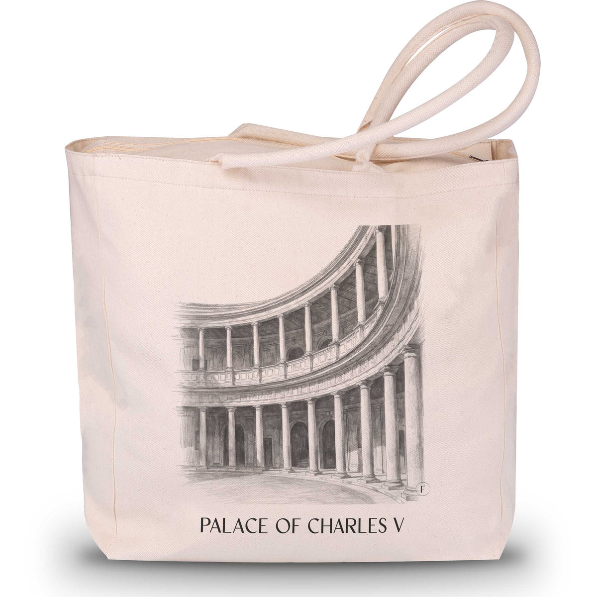 Palacio de Carlos V Shopping Tasche - Granada - Spanien Tote Bag - Einkaufstasche im Zeichnung Stil - favplace