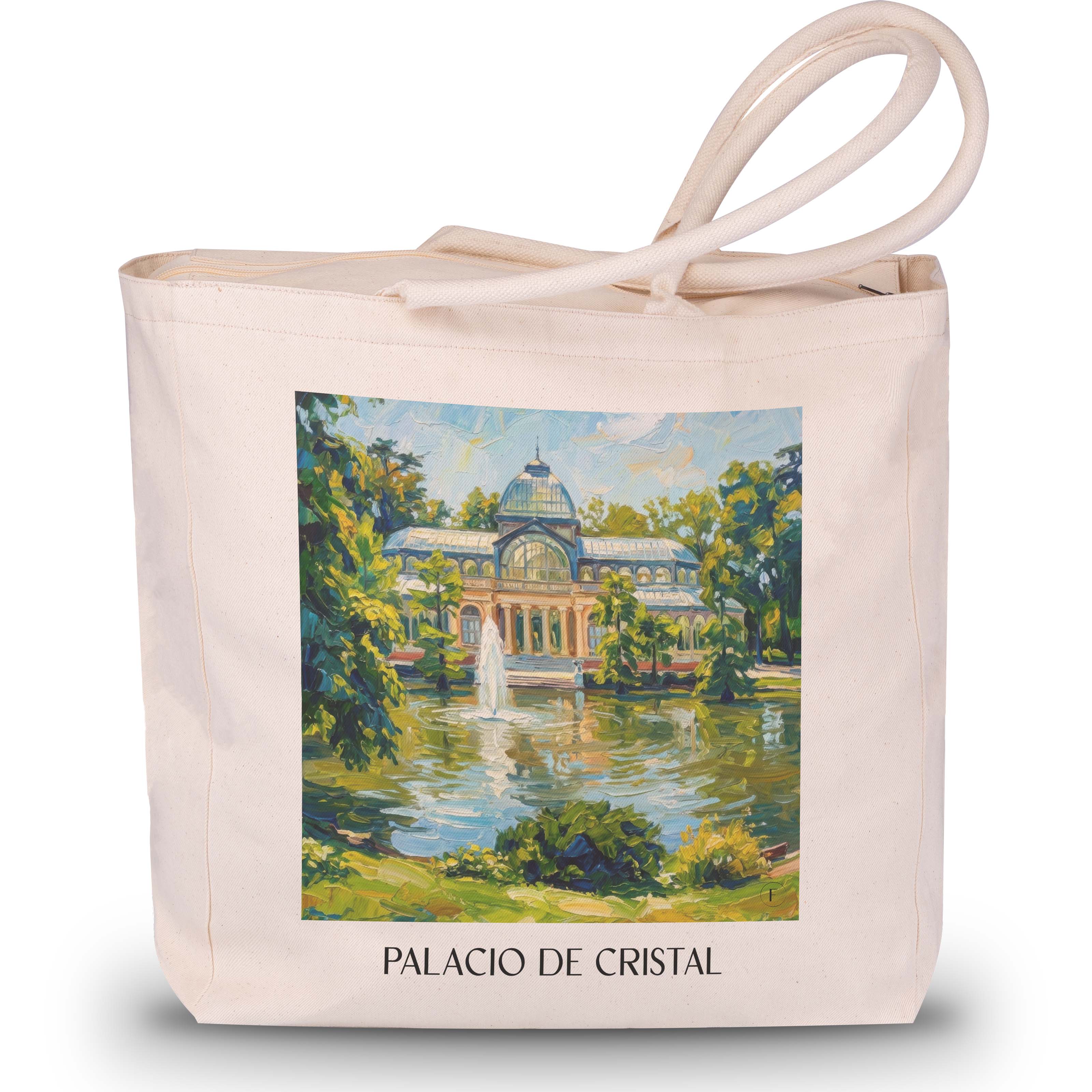 palacio-de-cristal-madrid-spanien-einkaufstasche-oil-painting-oelgemaelde
