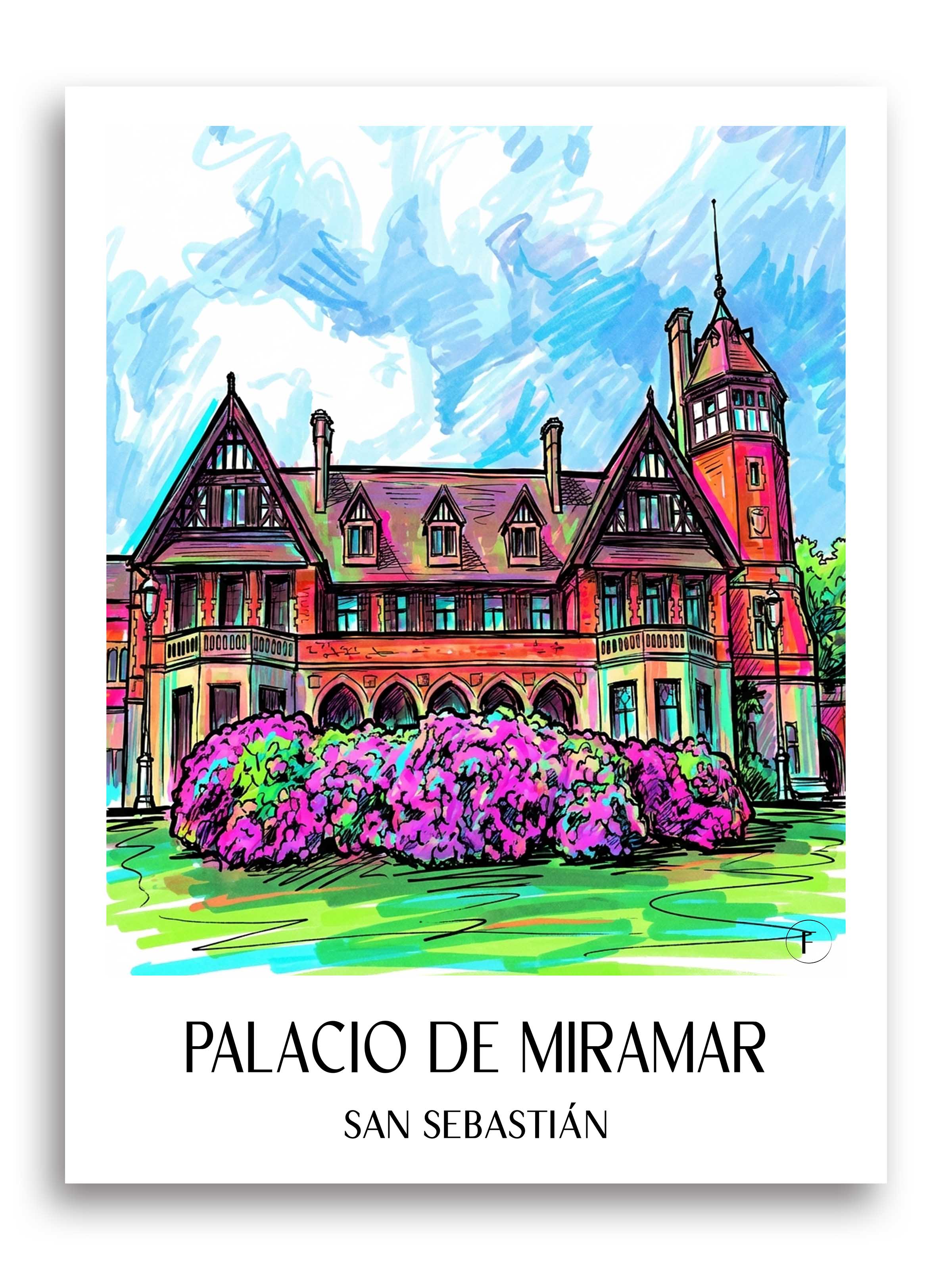 palacio-de-miramar-san-sebastián-spanien-poster-graffiti