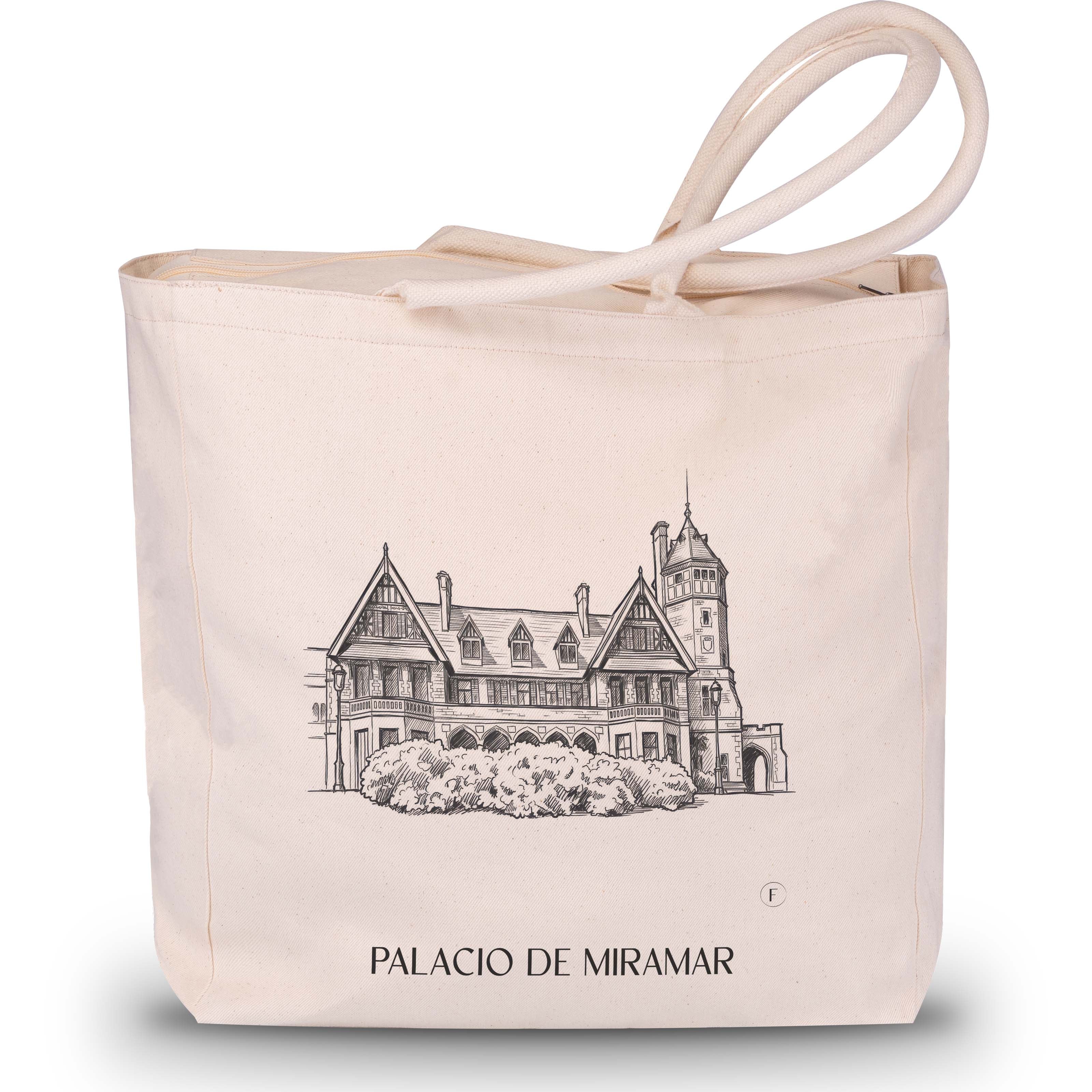 palacio-de-miramar-san-sebastián-spanien-einkaufstasche-skizze