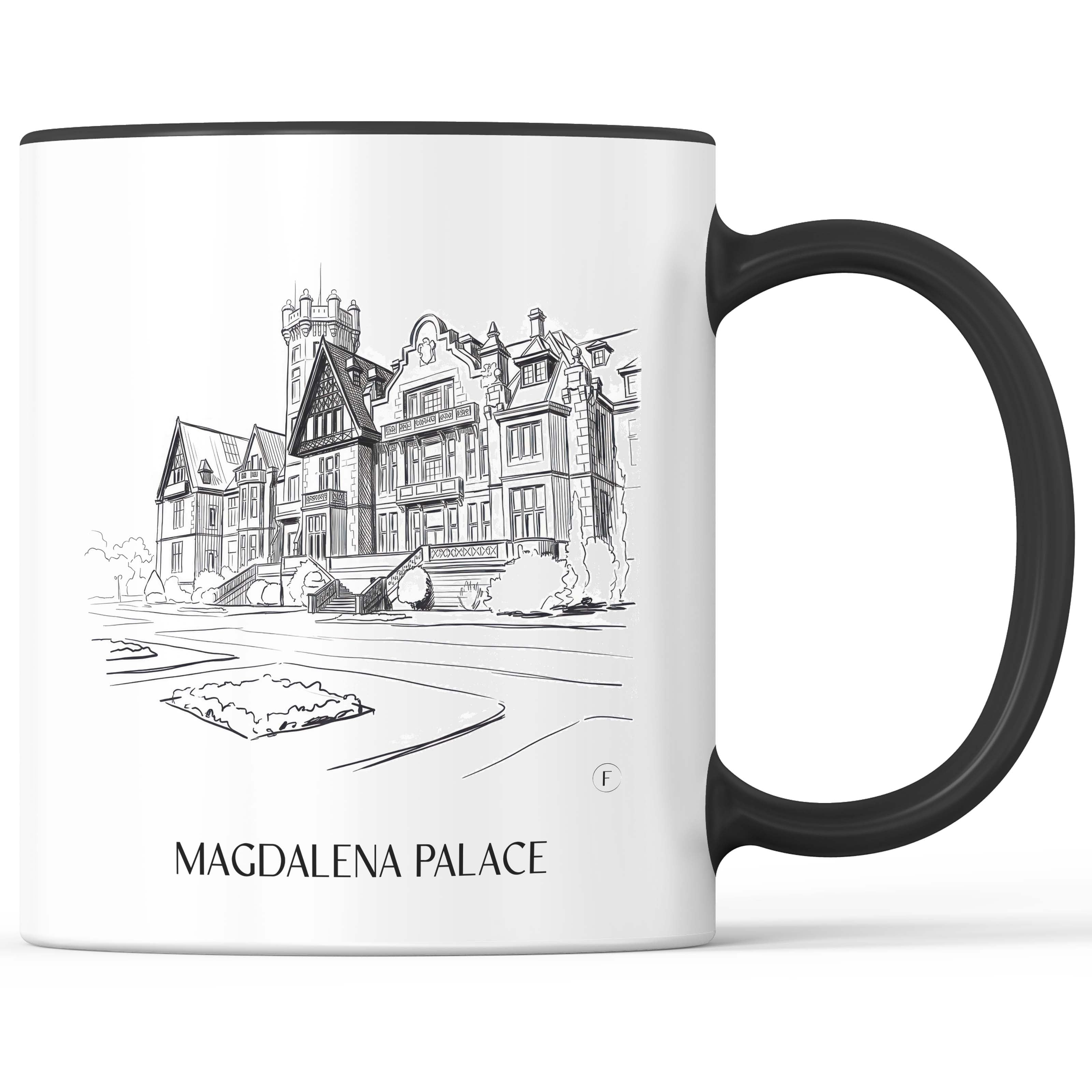 Palacio de la Magdalena Kaffeebecher - Santander - Spanien Becher - Kaffeetasse im Skizze Stil - favplace