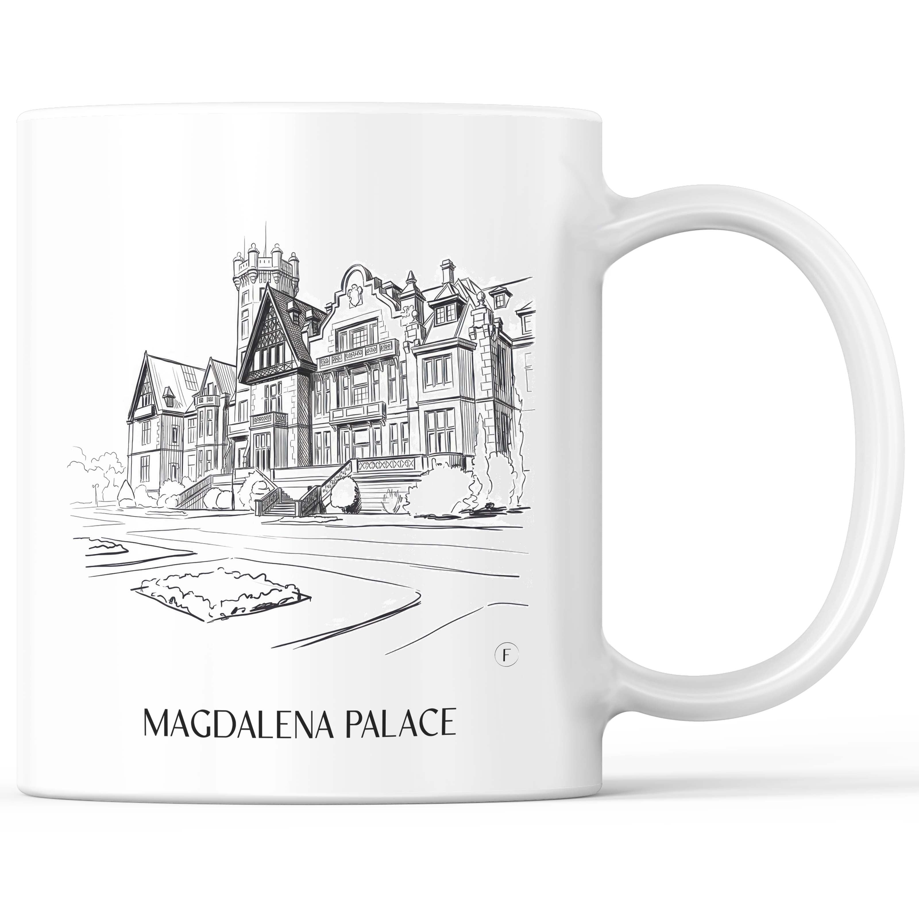 Palacio de la Magdalena Kaffeebecher - Santander - Spanien Becher - Kaffeetasse im Skizze Stil - favplace