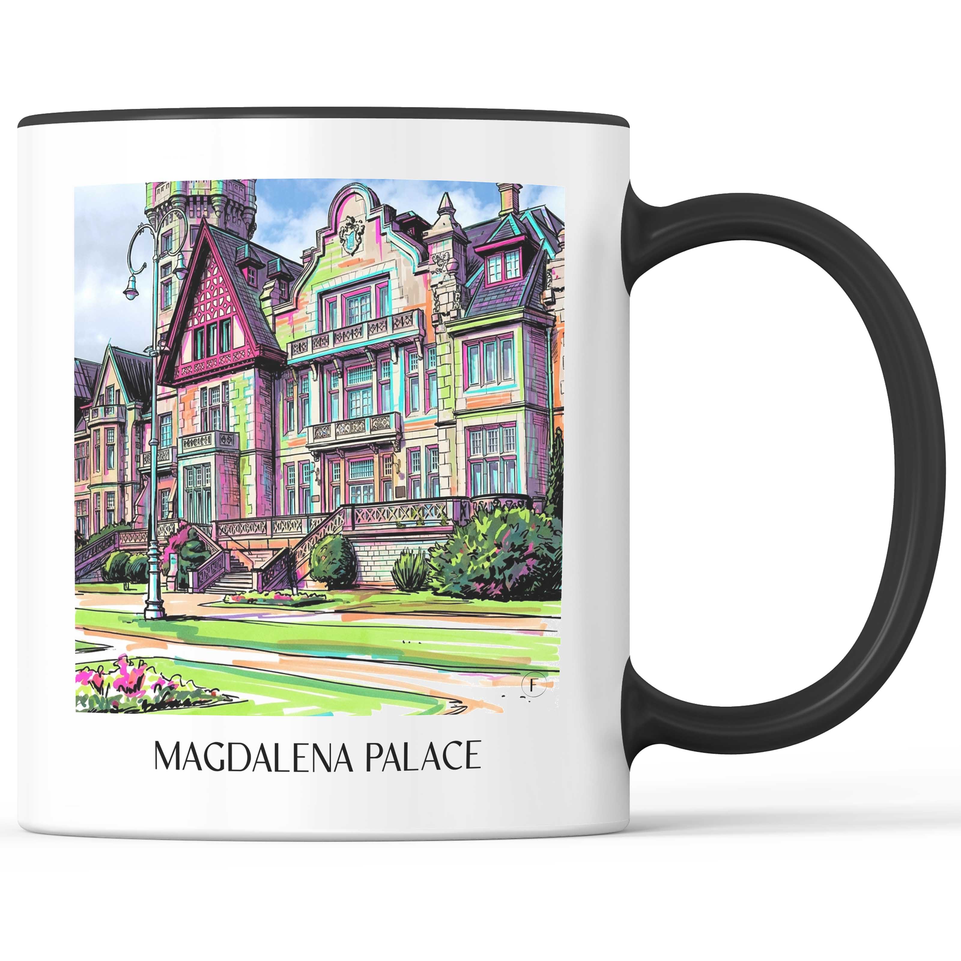 Palacio de la Magdalena Kaffeebecher - Santander - Spanien Becher - Kaffeetasse im Tag Graffiti Stil - favplace