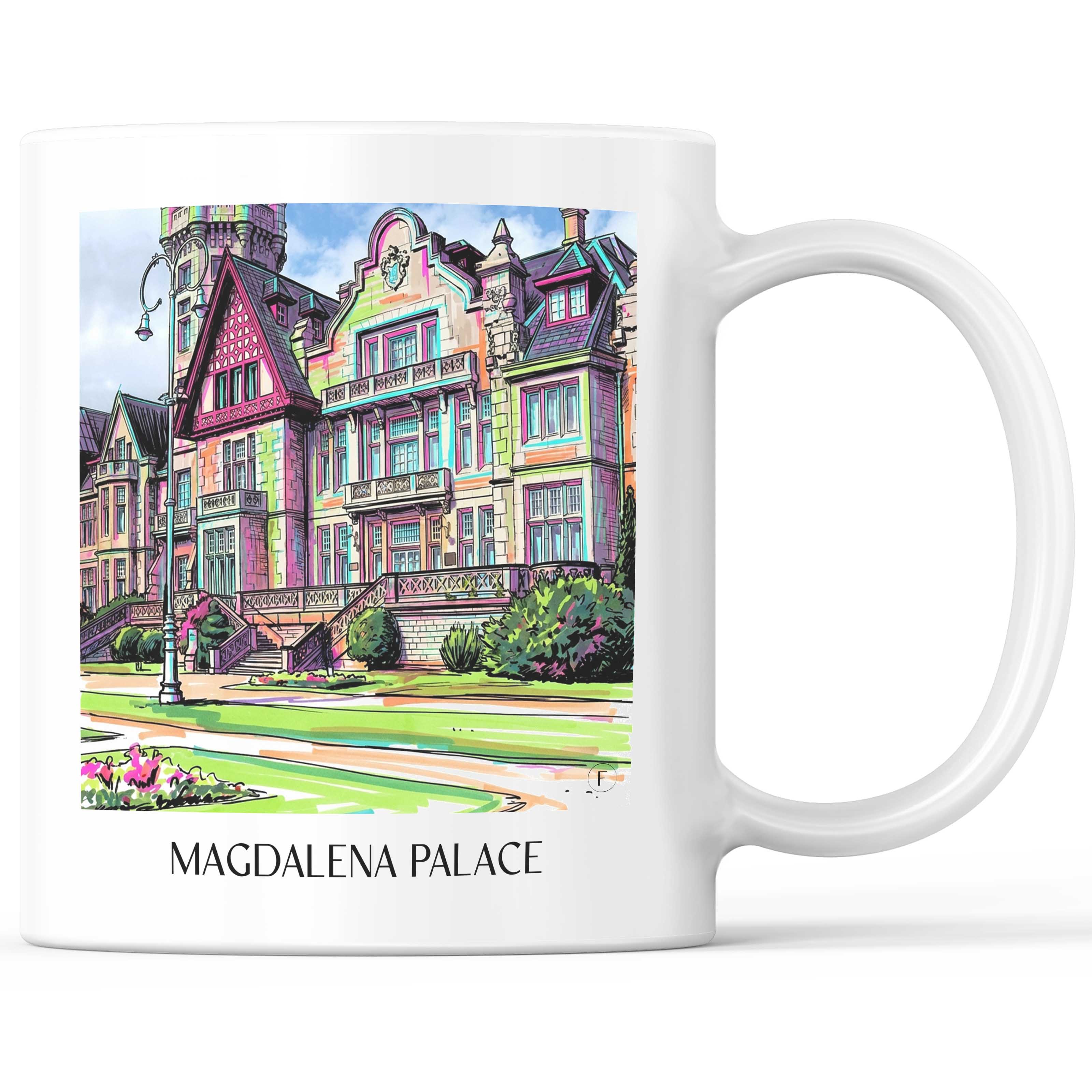 Palacio de la Magdalena Kaffeebecher - Santander - Spanien Becher - Kaffeetasse im Tag Graffiti Stil - favplace