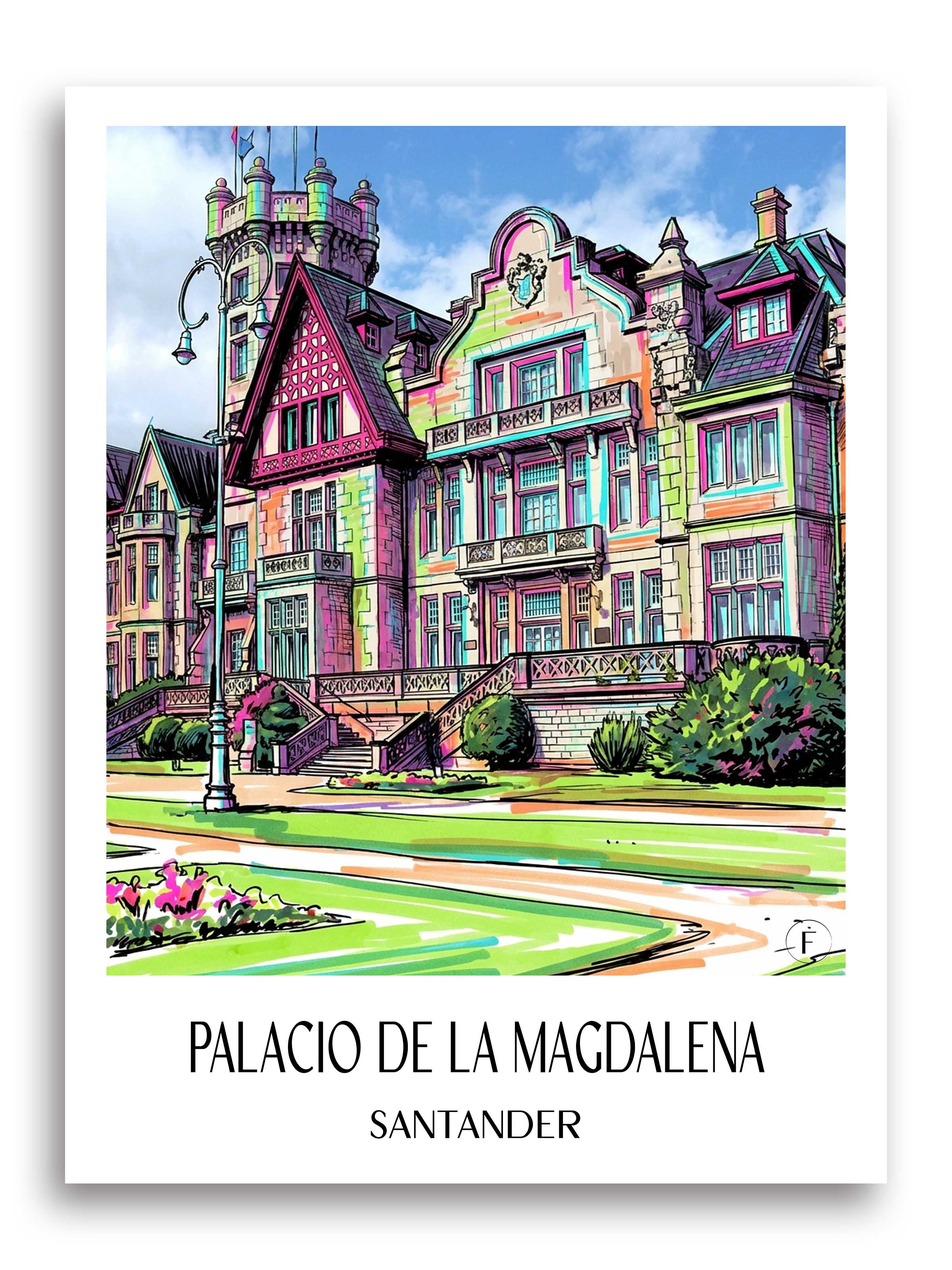palacio-de-la-magdalena-santander-spanien-poster-graffiti