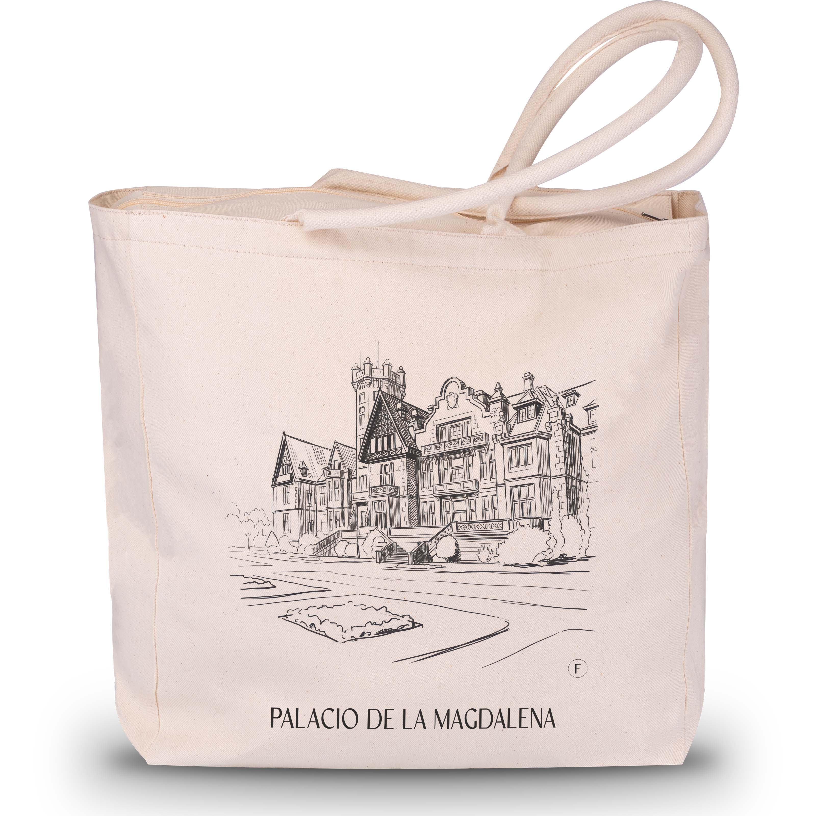 palacio-de-la-magdalena-santander-spanien-einkaufstasche-skizze
