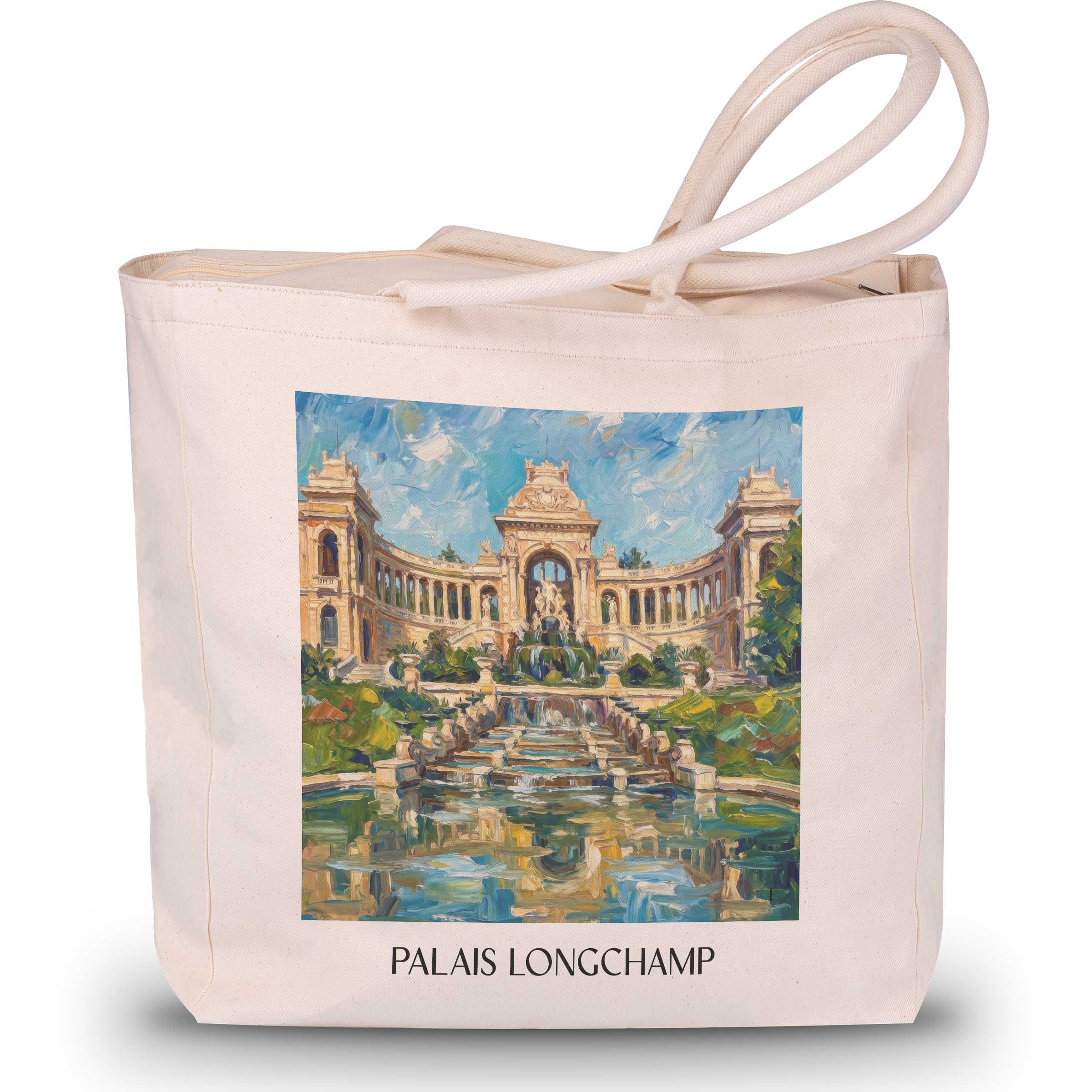 Palais Longchamp Shopping Tasche - Marseille - Frankreich Tote Bag - Einkaufstasche im Ölgemälde Stil - favplace