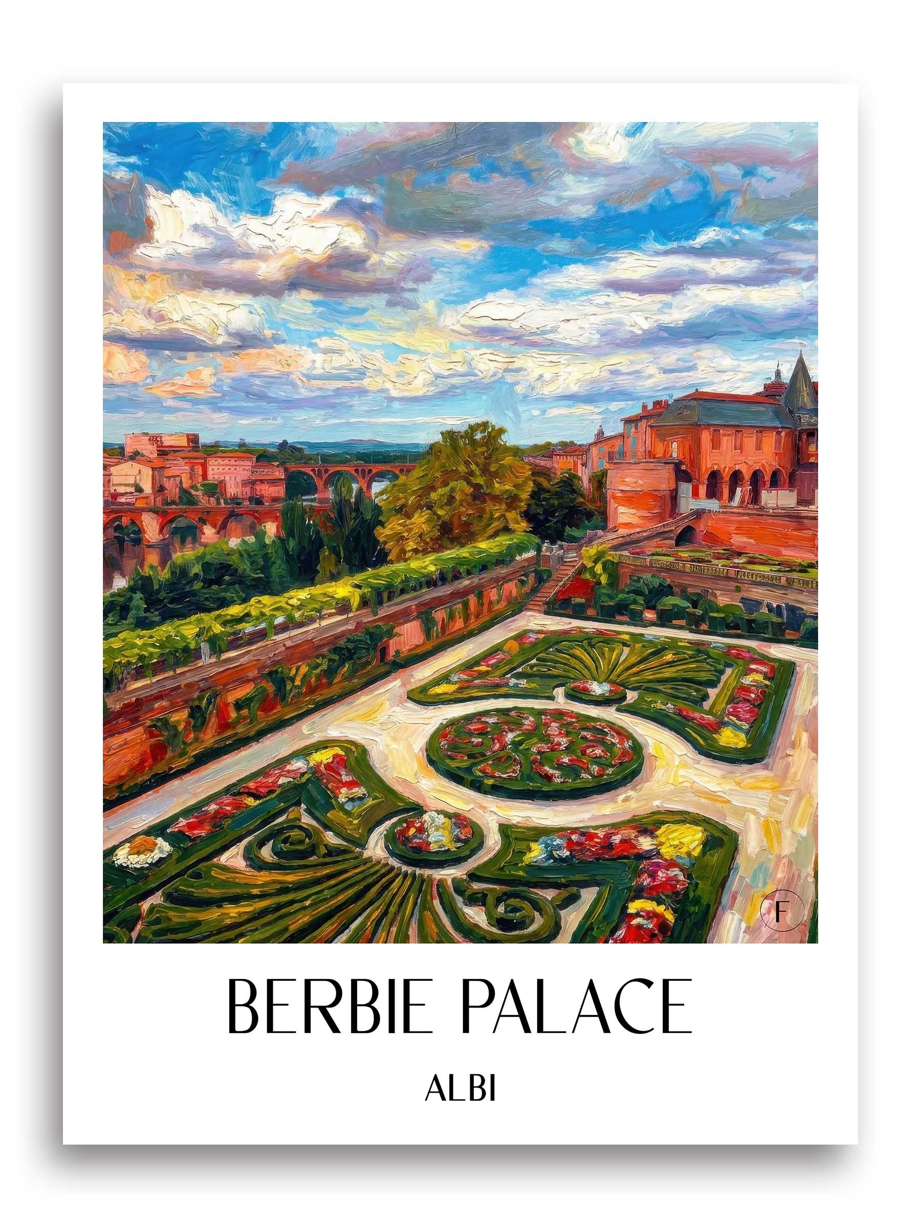 Palais de la Berbie Poster - Albi - Frankreich Kunstdruck - Ölgemälde von A4 bis A1 - favplace