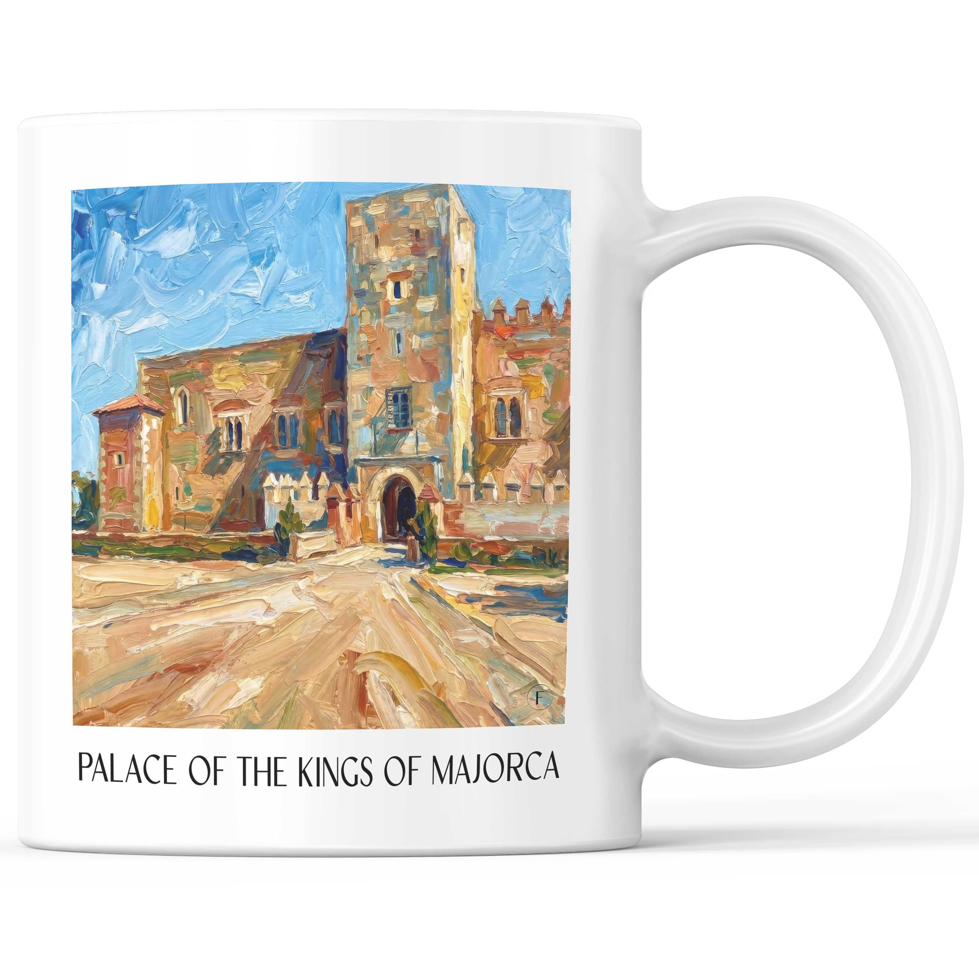 Palais des Rois de Majorque Kaffeebecher - Perpignan - Frankreich Becher - Kaffeetasse im Ölgemälde Stil - favplace