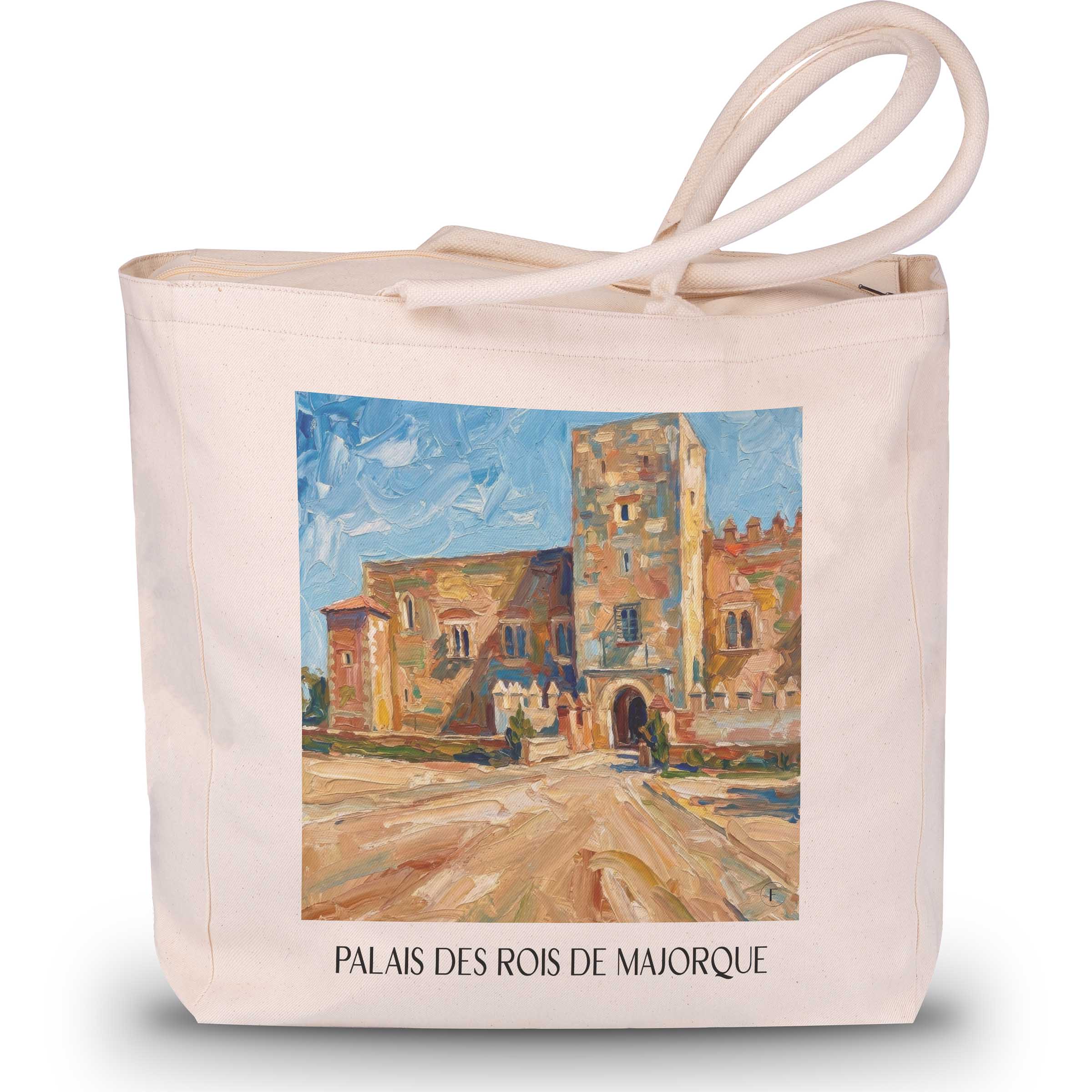 palais-des-rois-de-majorque-perpignan-frankreich-einkaufstasche-oil-painting-oelgemaelde