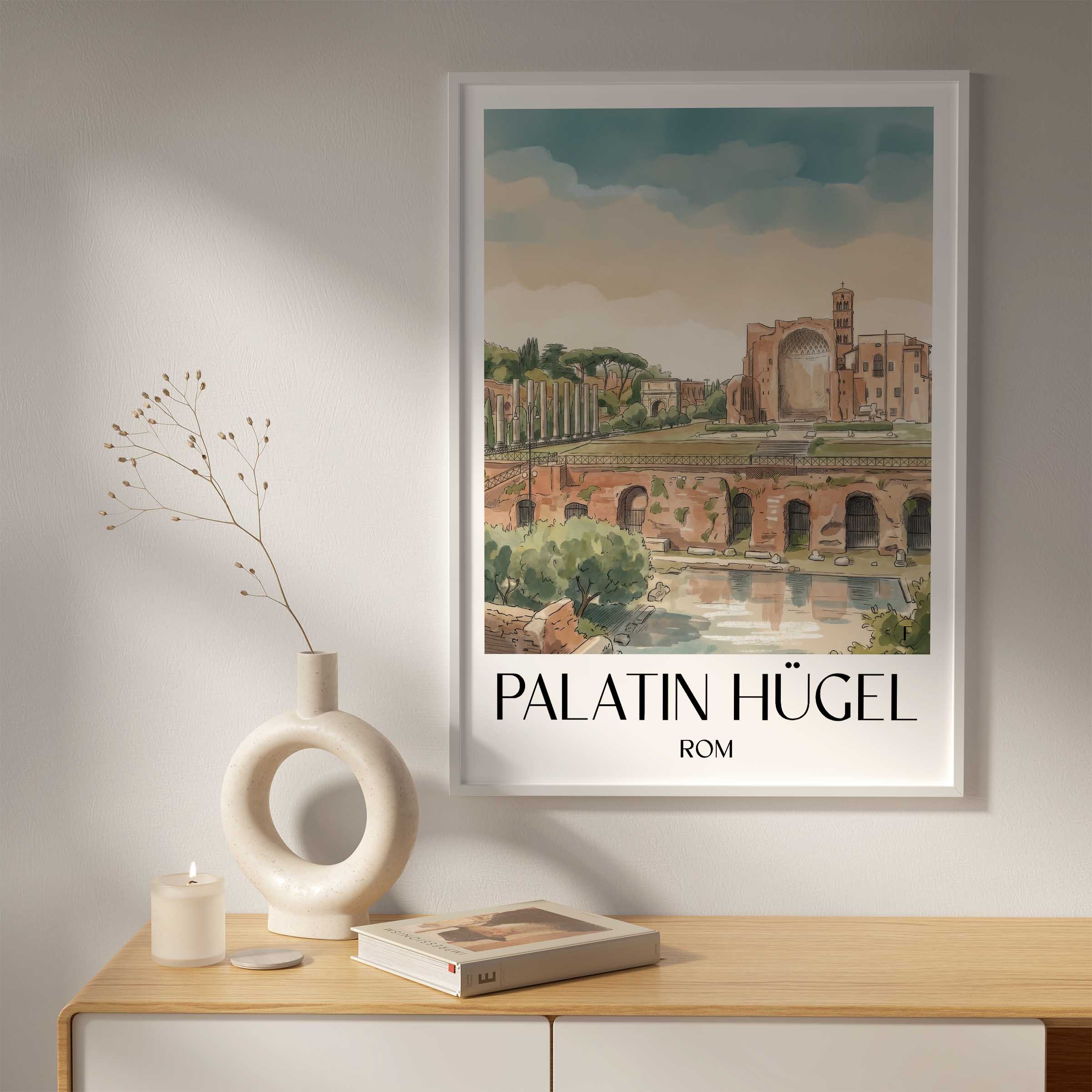 palatin-hügel-rom-italien-poster-aquarell