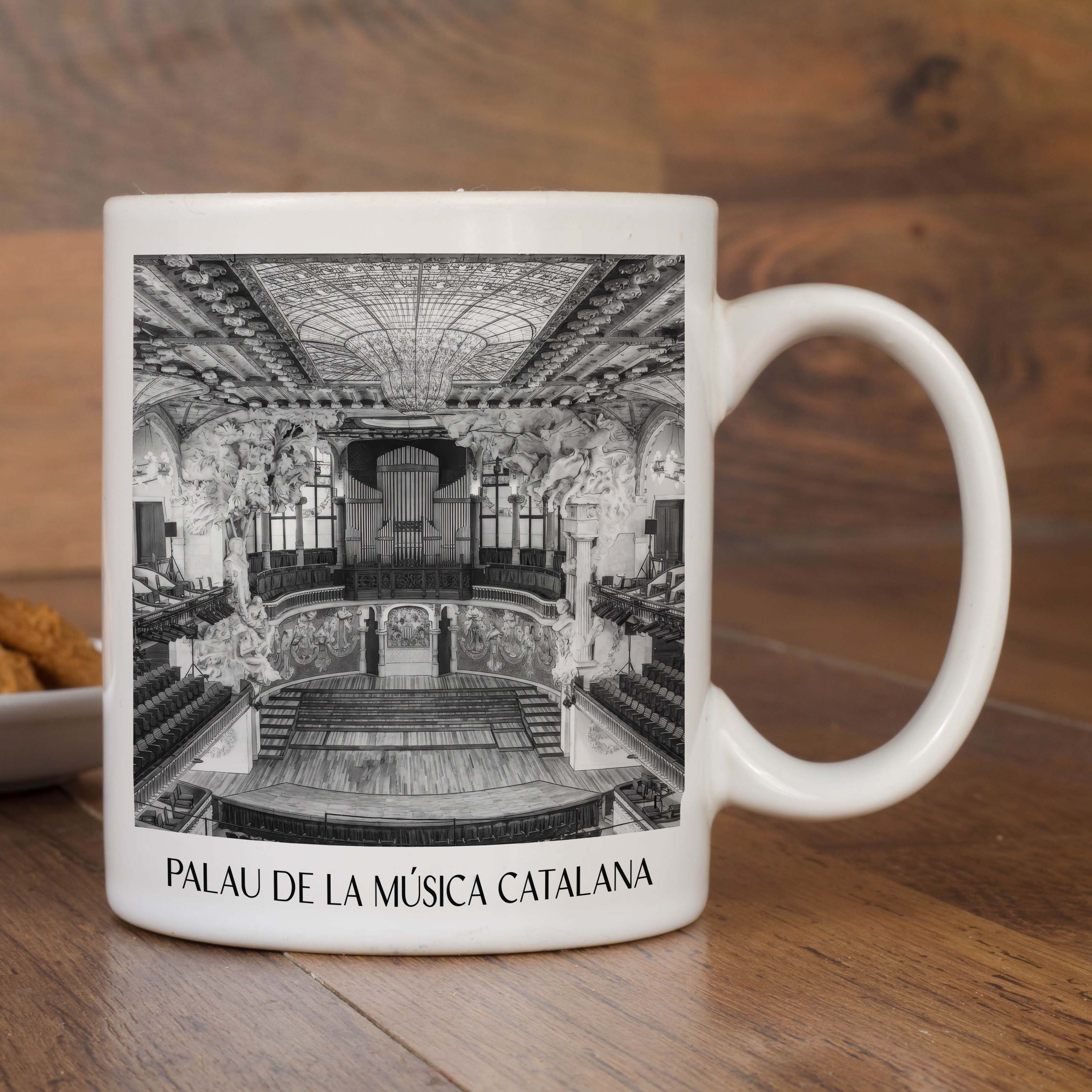 palau-de-la-música-catalana-barcelona-spanien-kaffeebecher-aquarell-schwarz-weiss