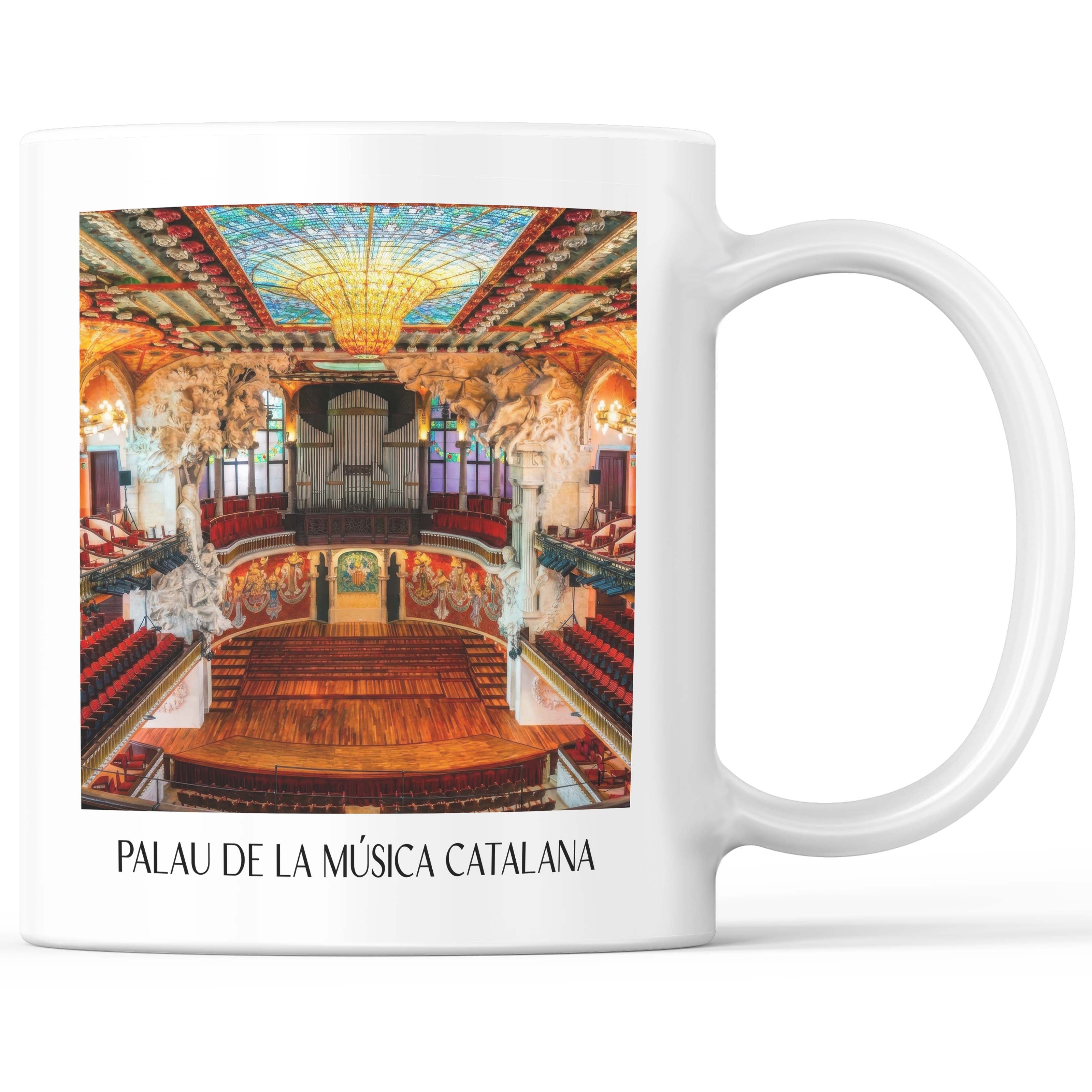 Palau de la Música Catalana Kaffeebecher - Barcelona - Spanien Becher - Kaffeetasse im Ölgemälde Stil - favplace