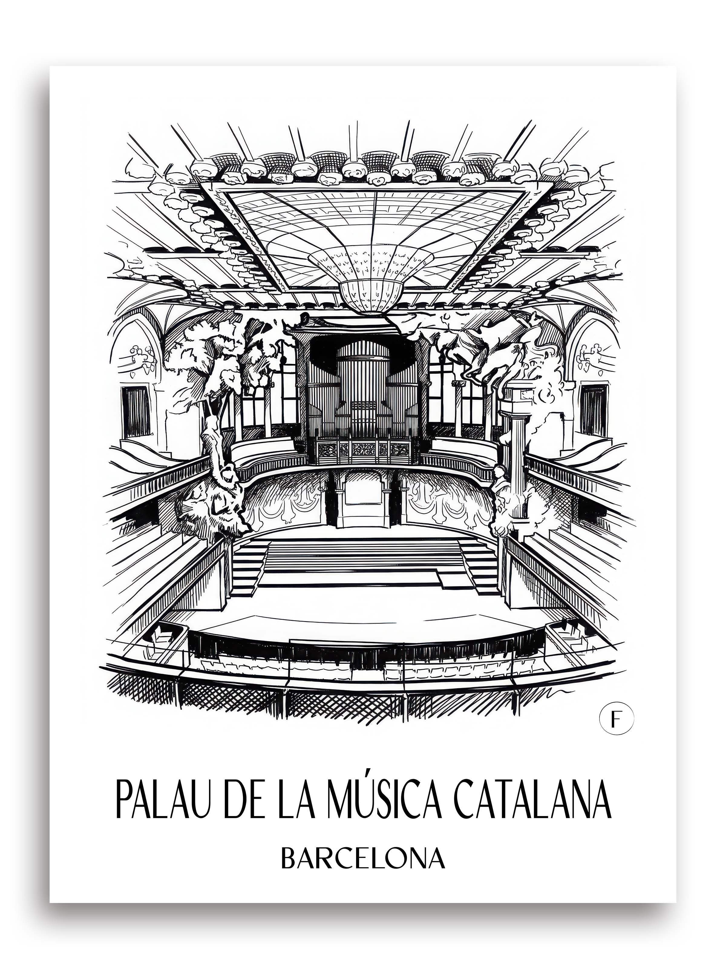 palau-de-la-música-catalana-barcelona-spanien-poster-skizze