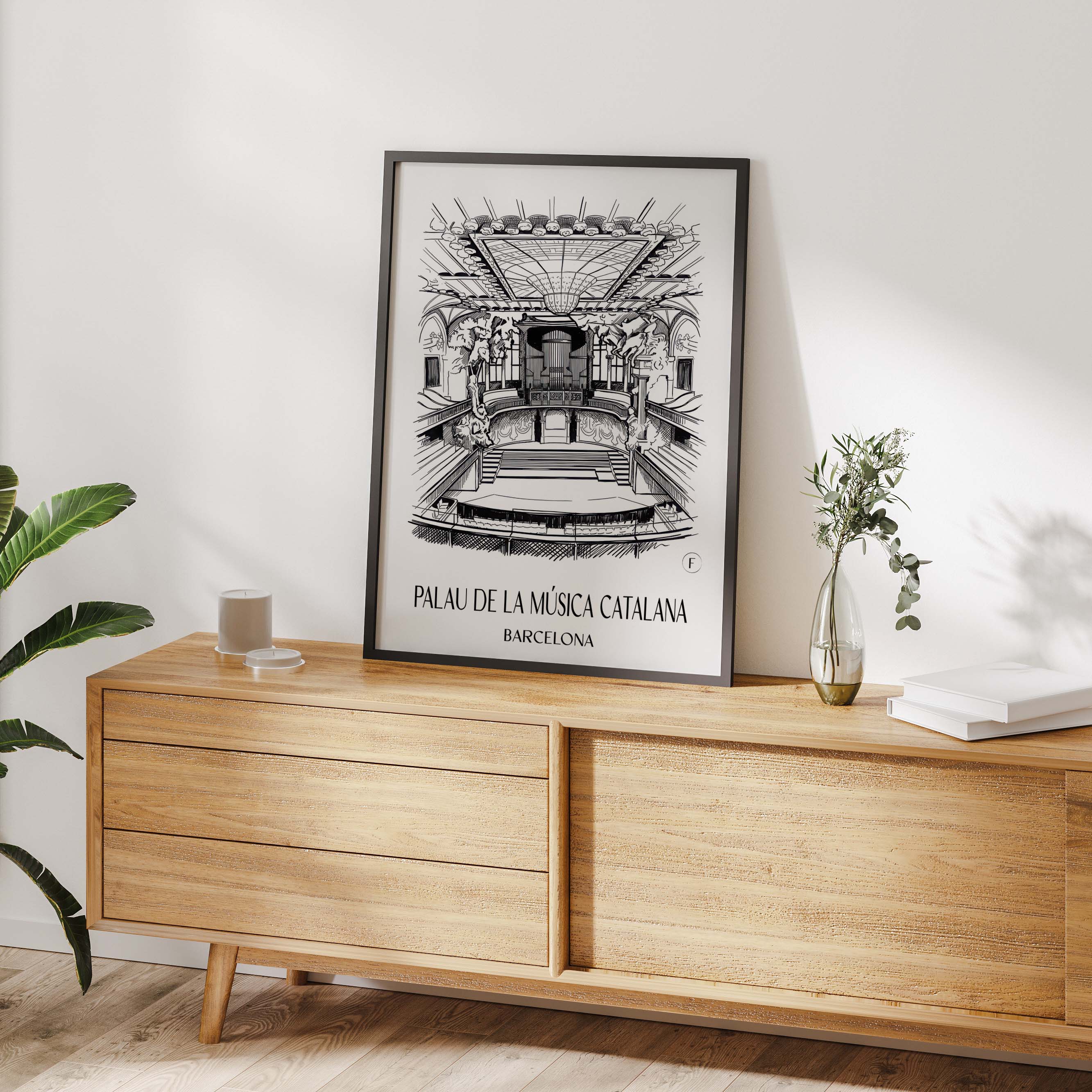 palau-de-la-música-catalana-barcelona-spanien-poster-skizze