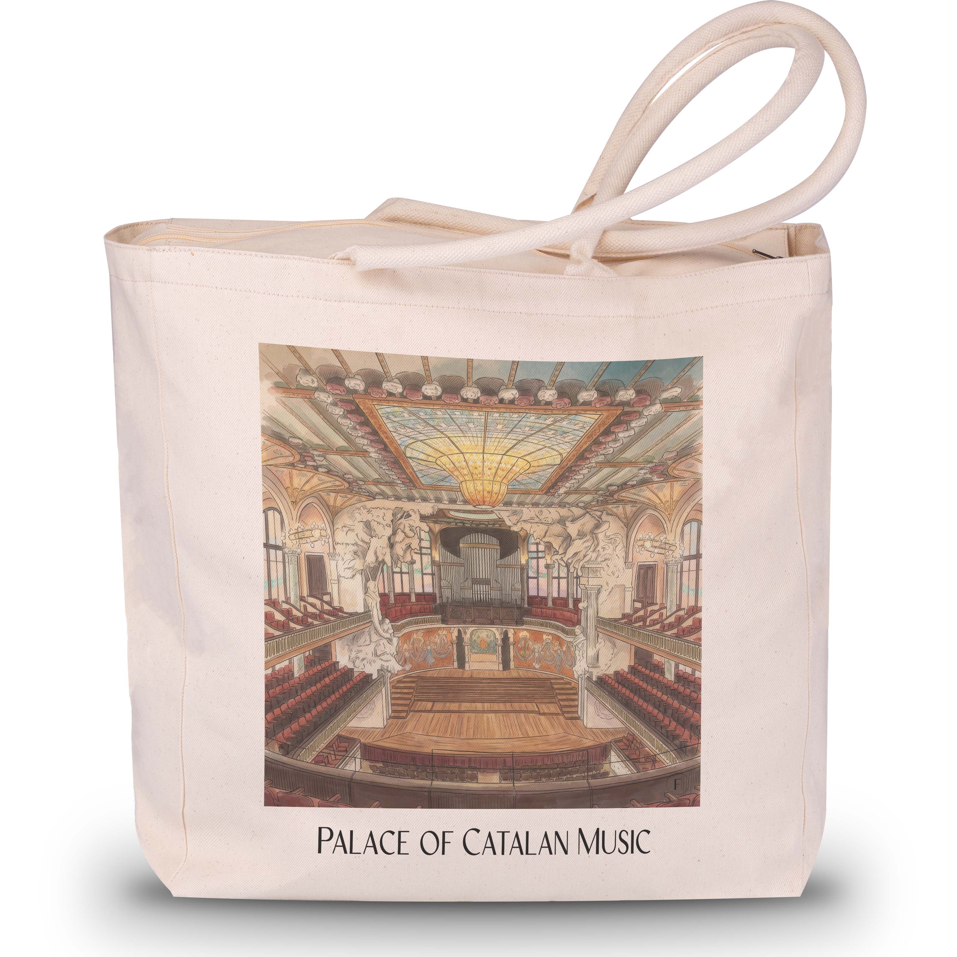 Palau de la Música Catalana Shopping Tasche - Barcelona - Spanien Tote Bag - Einkaufstasche im Aquarell Stil - favplace