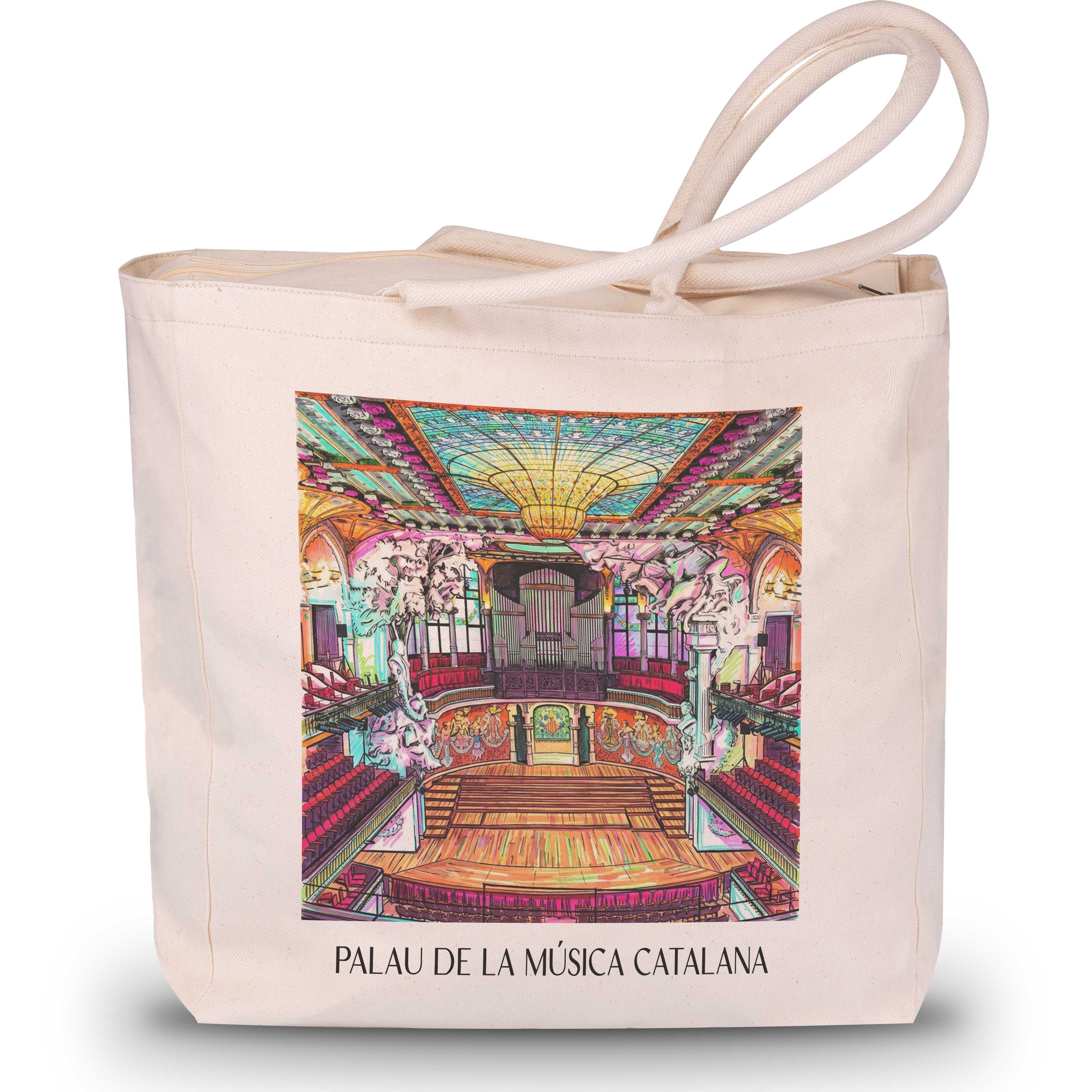 palau-de-la-música-catalana-barcelona-spanien-einkaufstasche-graffiti